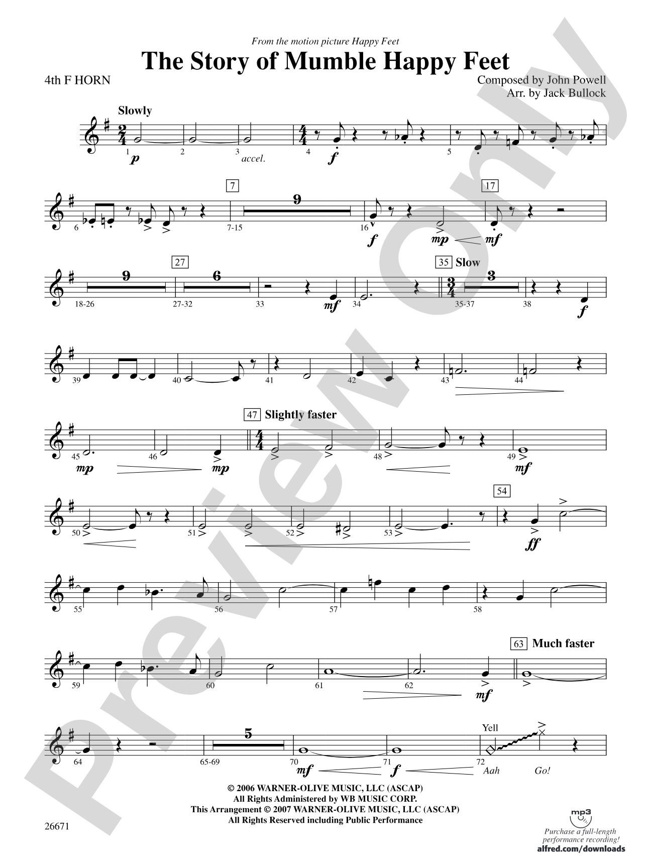 The Story of Mumble Happy Feet: 4th F Horn