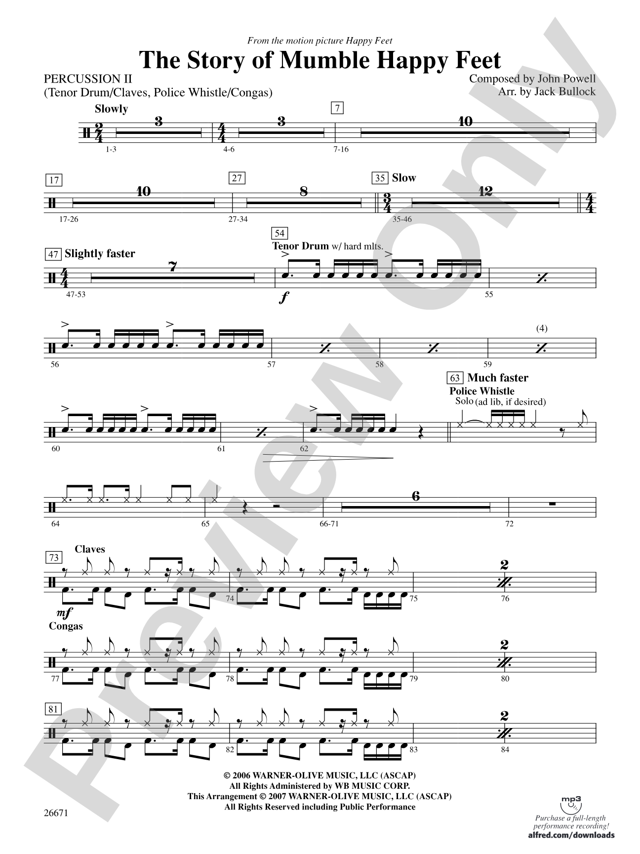 The Story of Mumble Happy Feet: 2nd Percussion