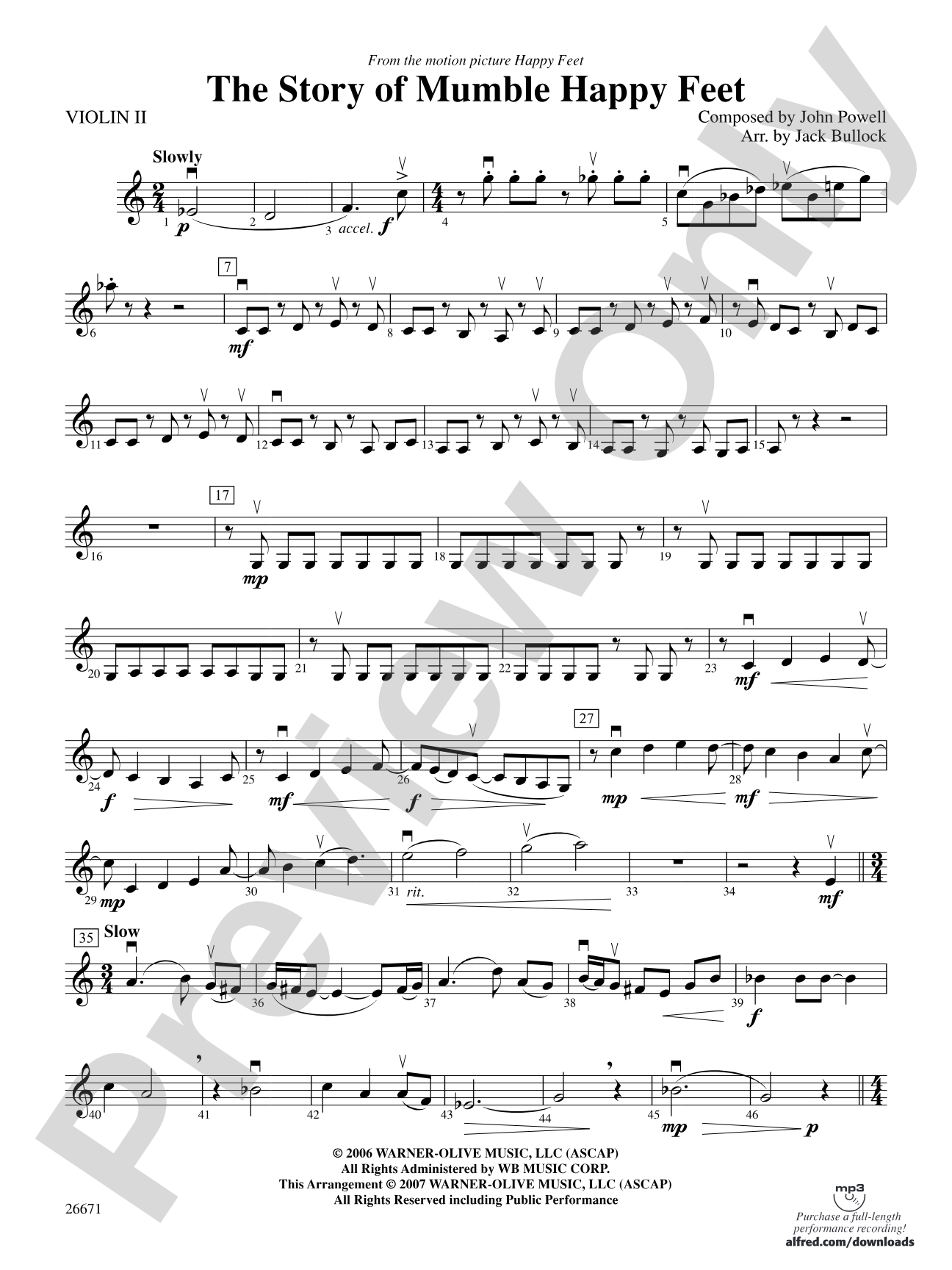 The Story of Mumble Happy Feet: 2nd Violin