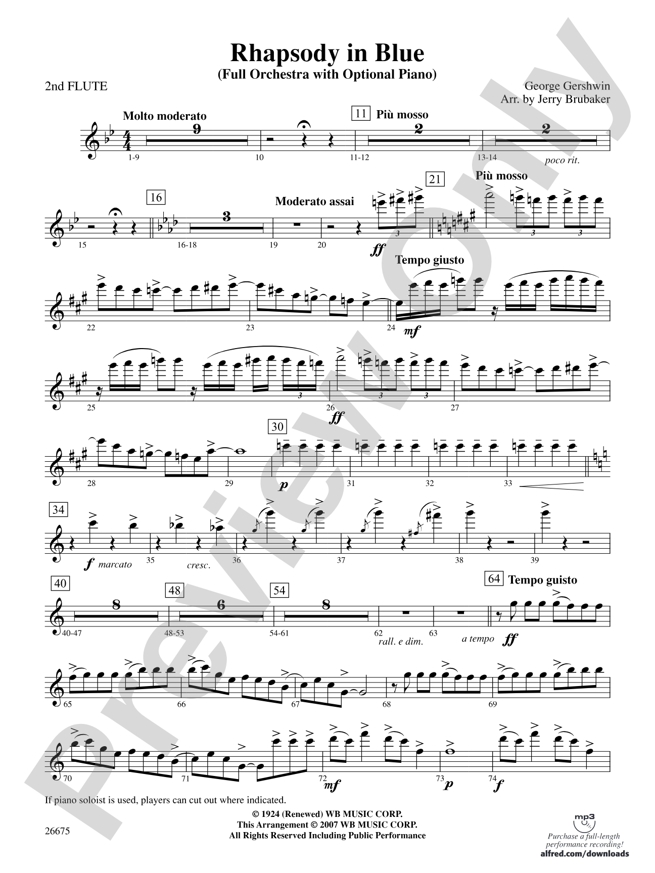Rhapsody in Blue: 2nd Flute