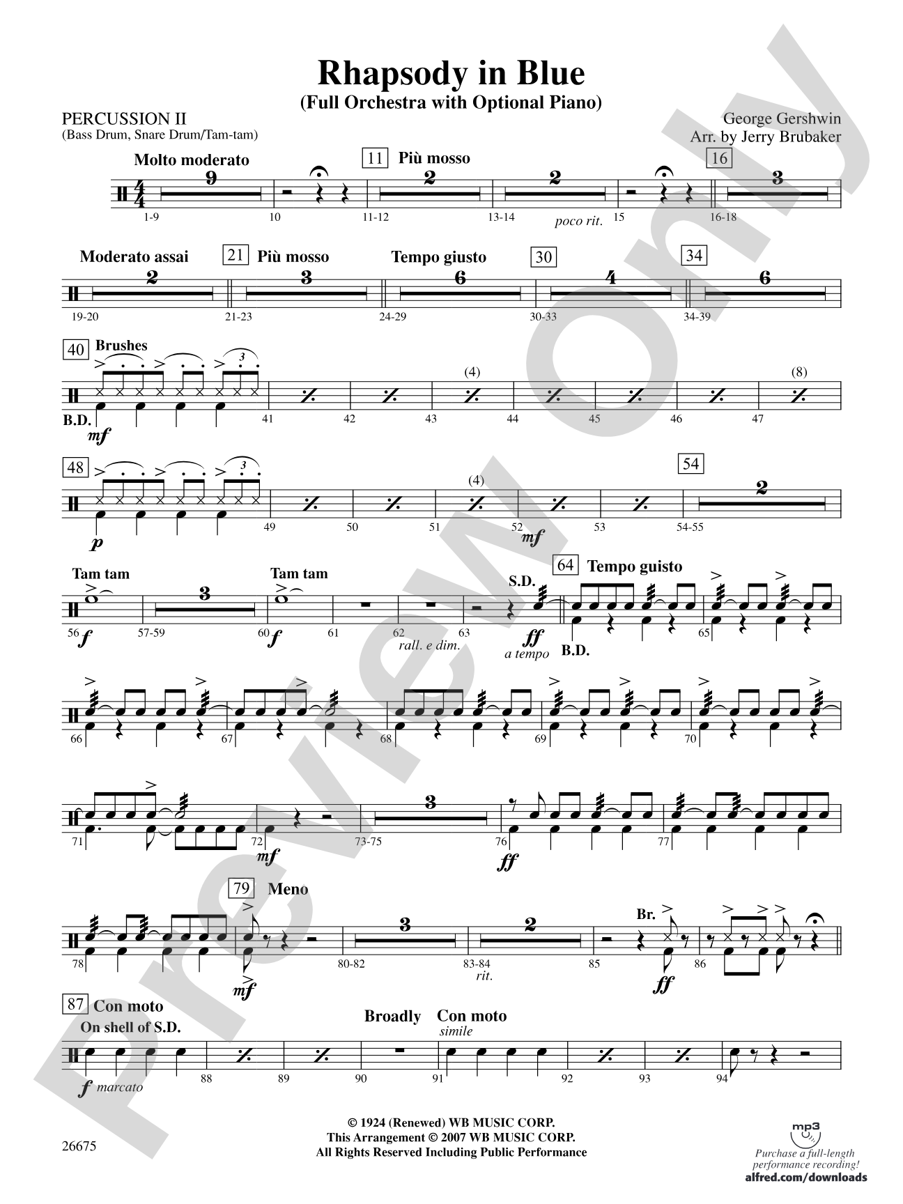 Rhapsody in Blue: 2nd Percussion