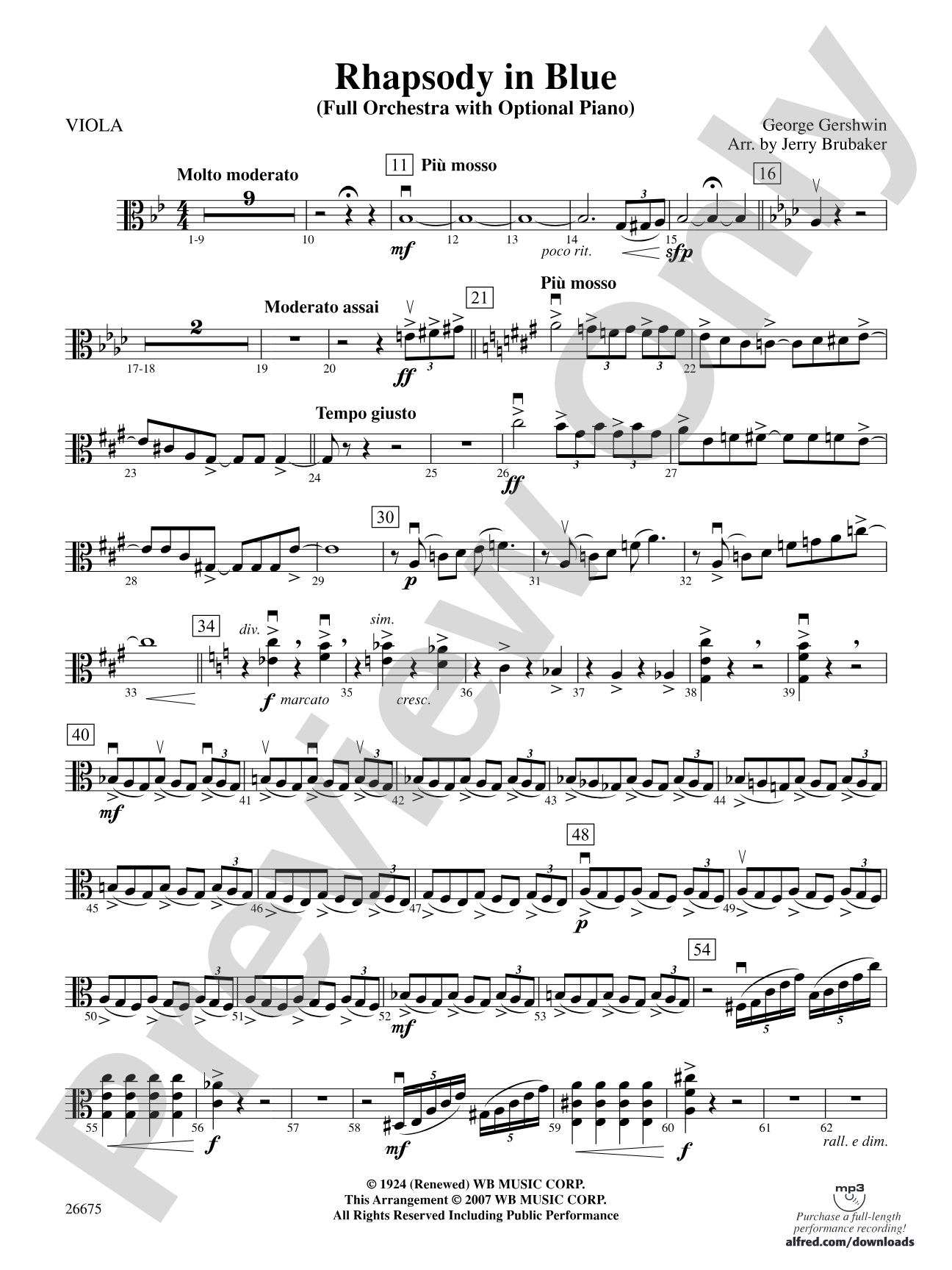 Rhapsody in Blue: Viola