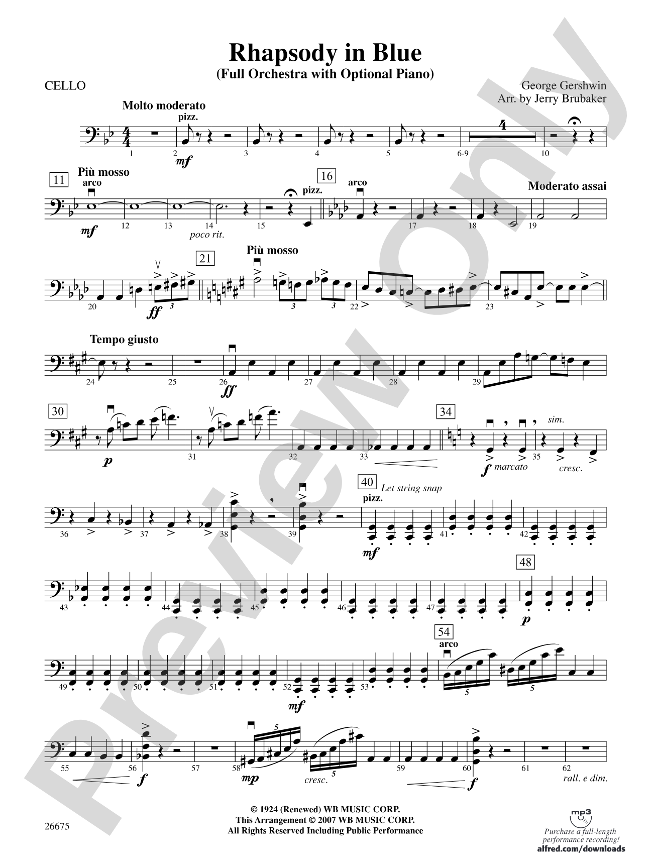 Rhapsody in Blue: Cello