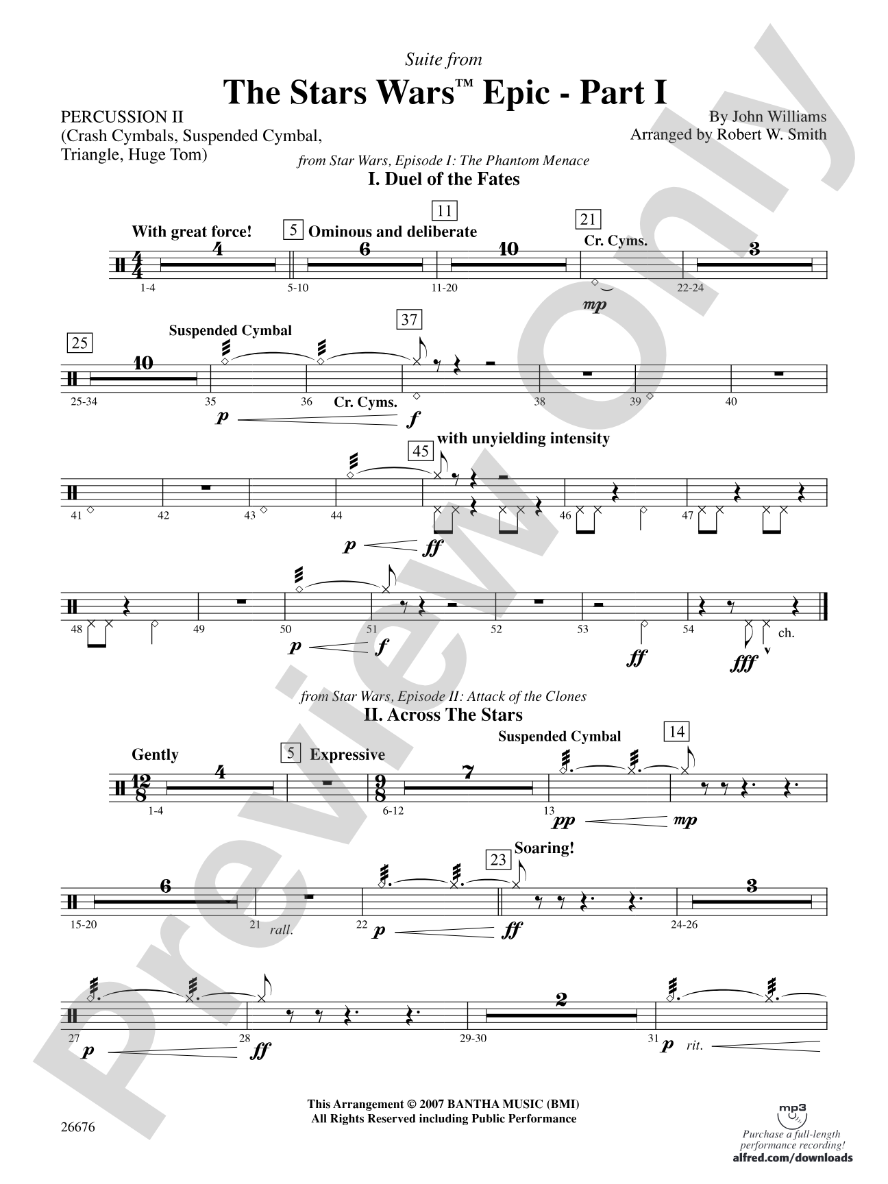 Suite from the Star Wars Epic -- Part I: 2nd Percussion