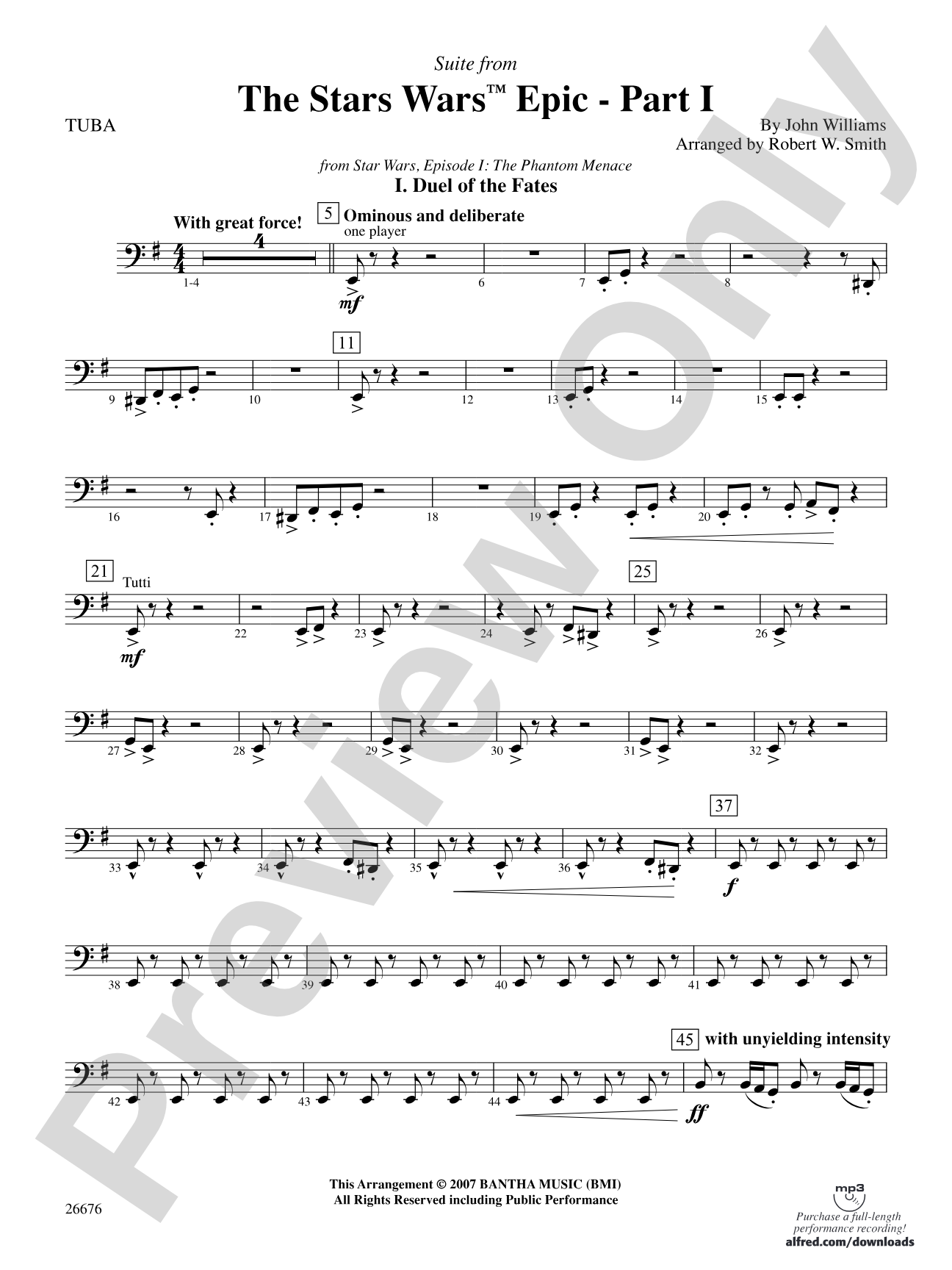 Suite from the Star Wars Epic -- Part I: Tuba