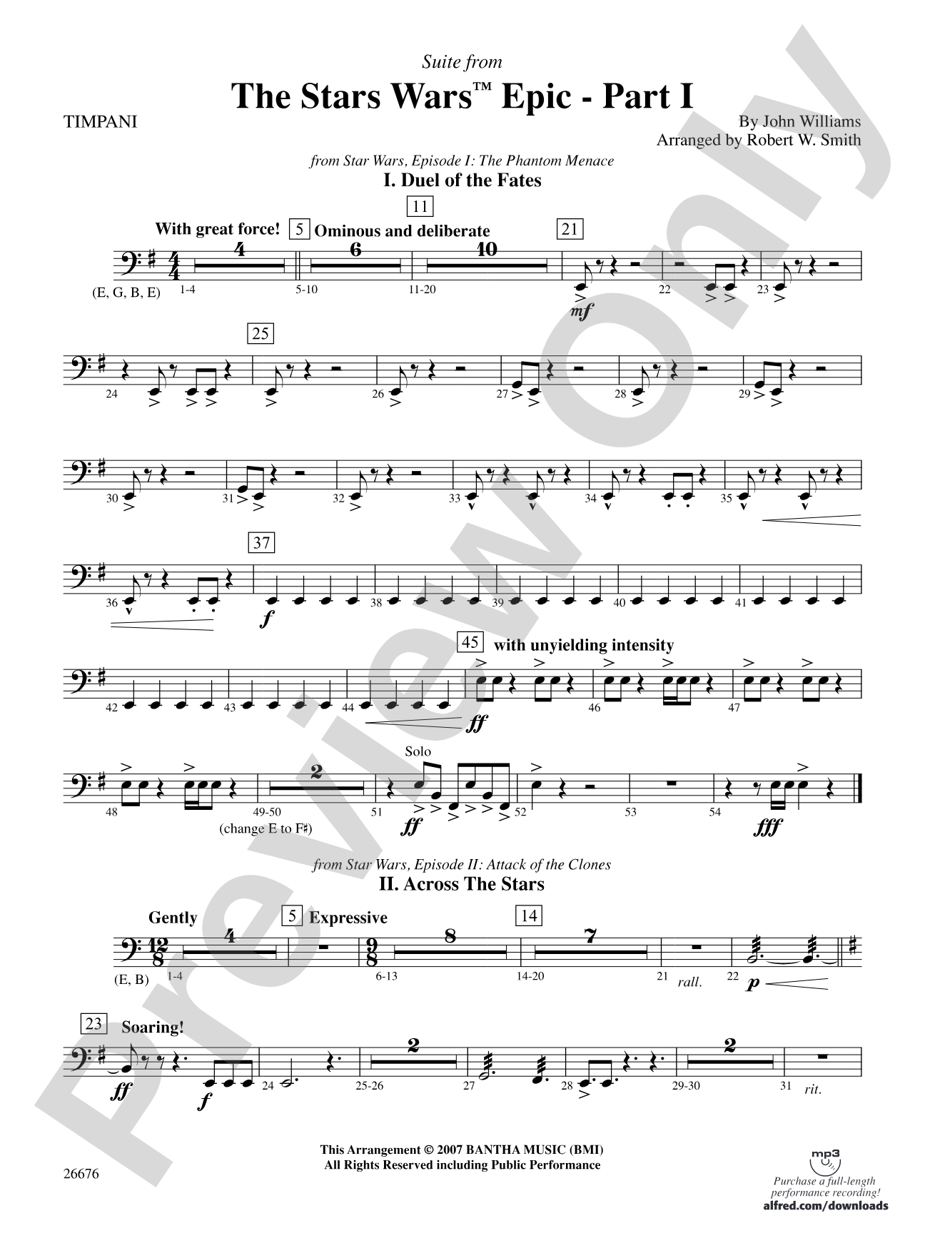 Suite from the Star Wars Epic -- Part I: Timpani