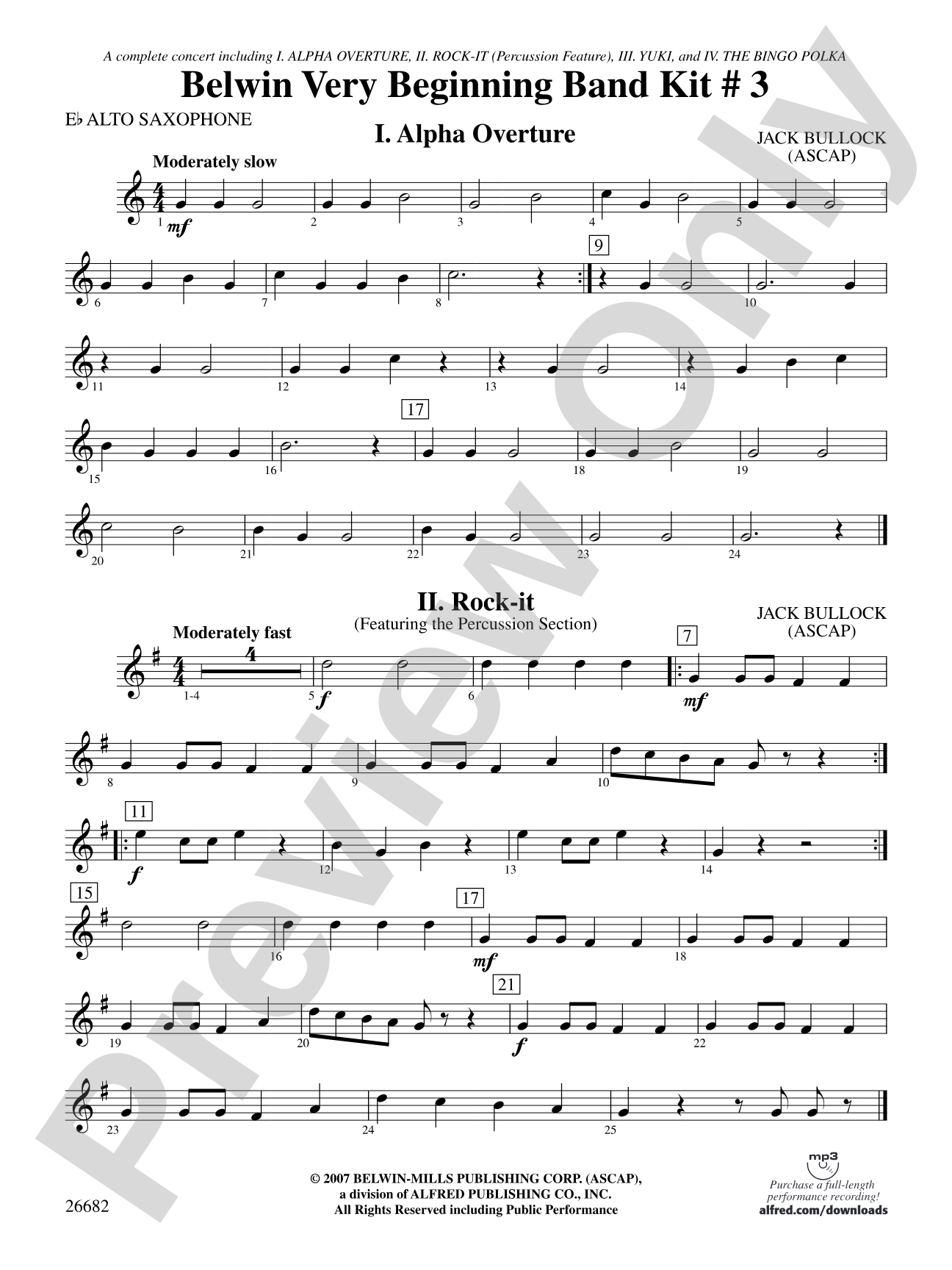 Belwin Very Beginning Band Kit #3: E-flat Alto Saxophone