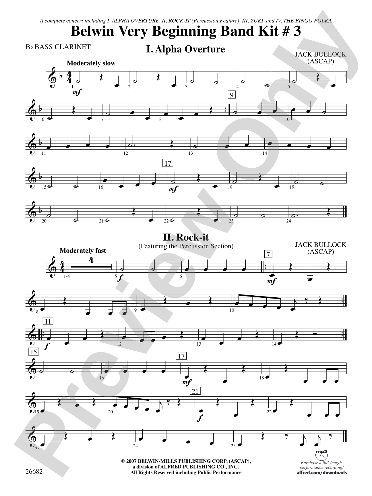 Belwin Very Beginning Band Kit #3: B-flat Bass Clarinet