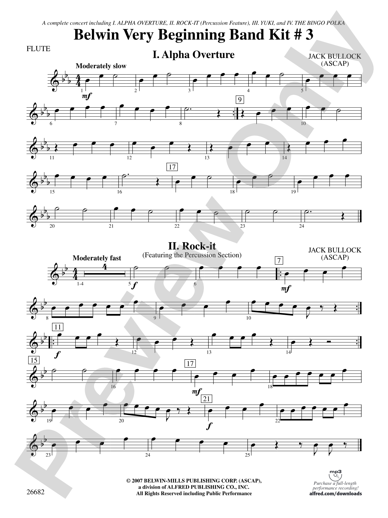 Belwin Very Beginning Band Kit #3: Flute