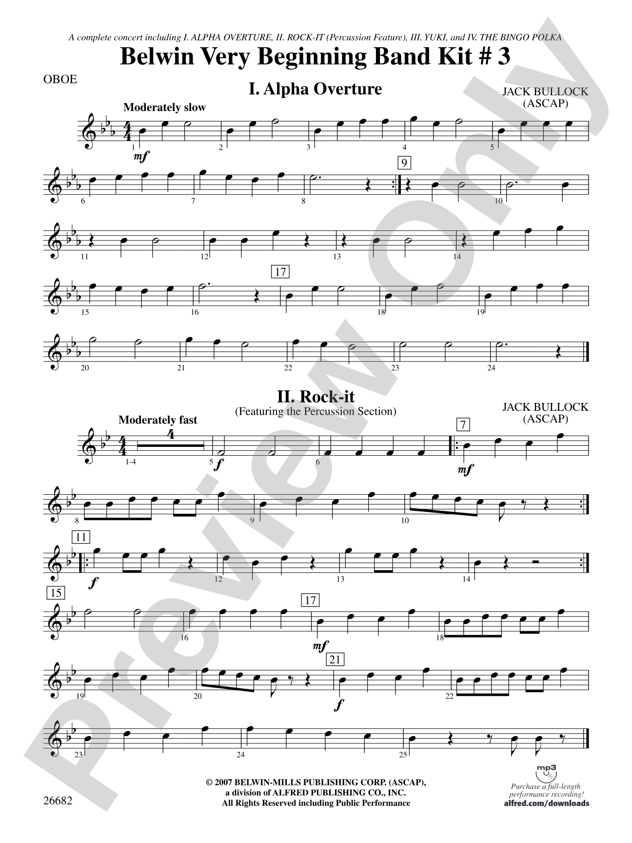 Belwin Very Beginning Band Kit #3: Oboe