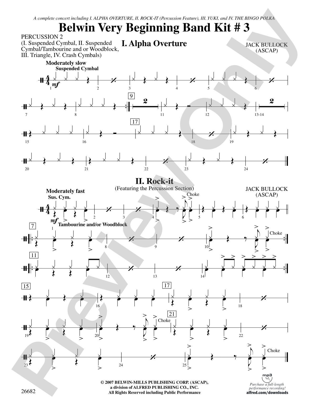 Belwin Very Beginning Band Kit #3: 2nd Percussion