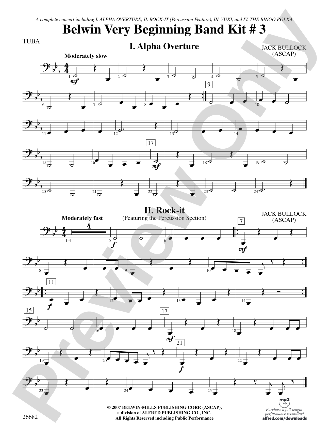 Belwin Very Beginning Band Kit #3: Tuba