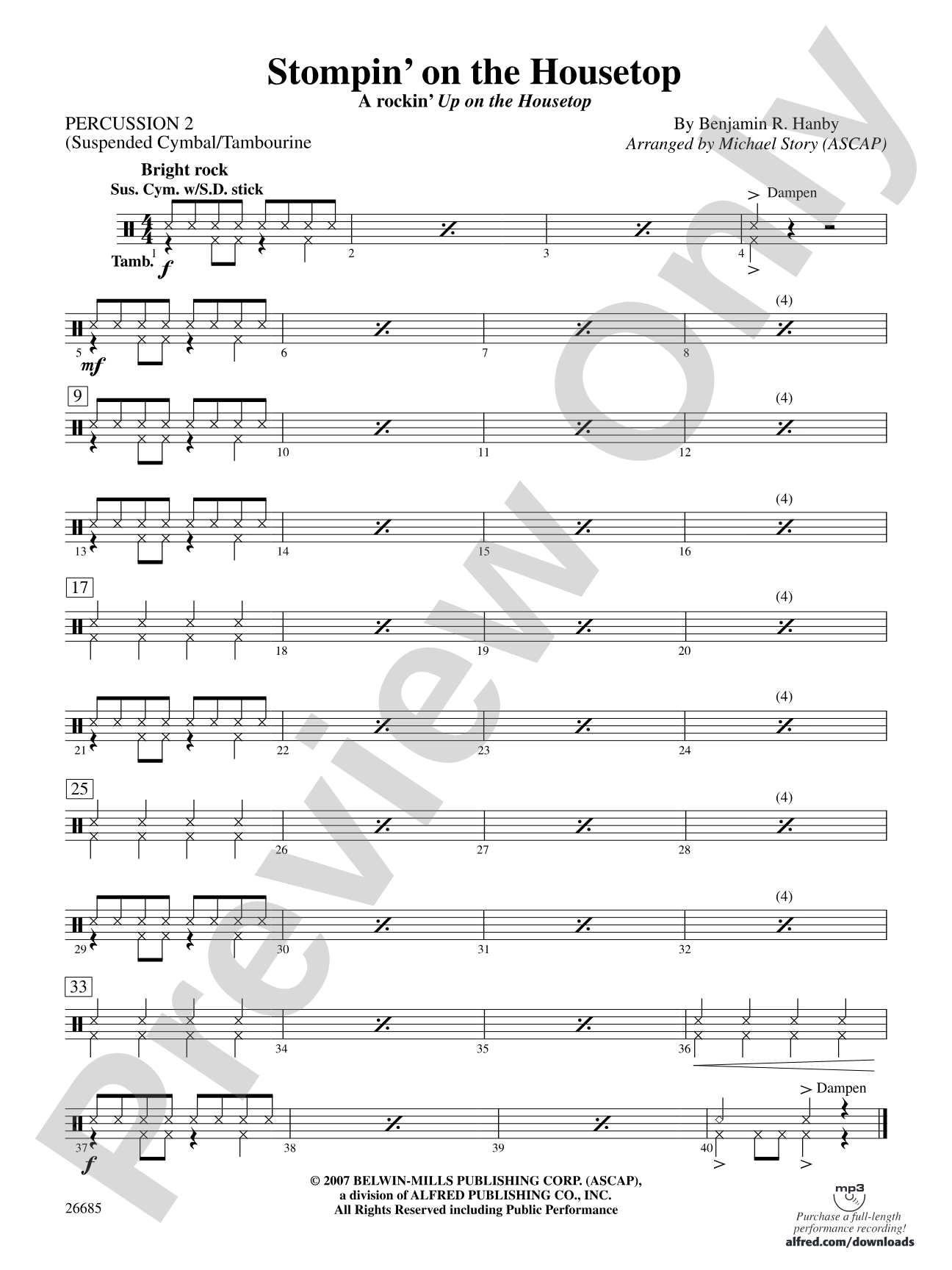 Stompin' on the Housetop: 2nd Percussion