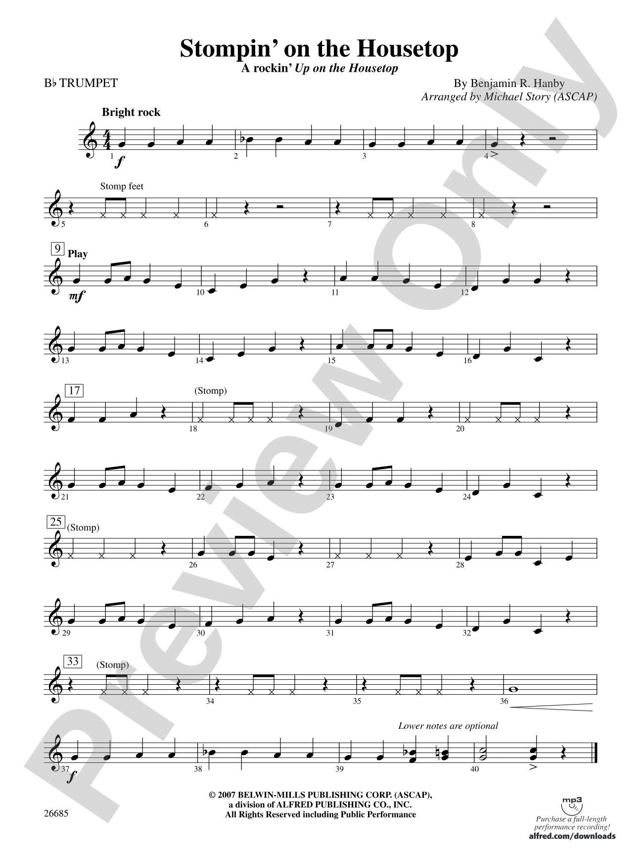 Stompin' on the Housetop: 1st B-flat Trumpet