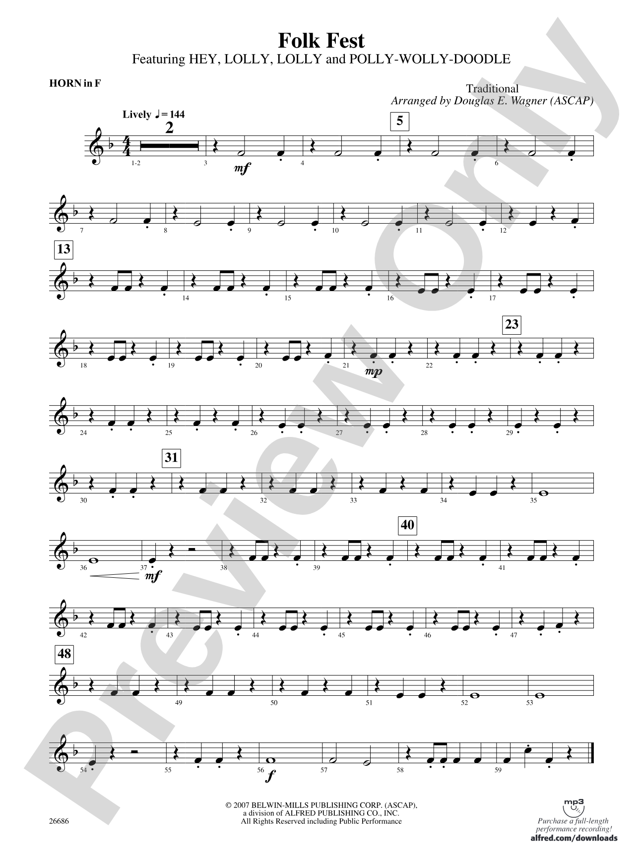 Folk Fest: 1st F Horn