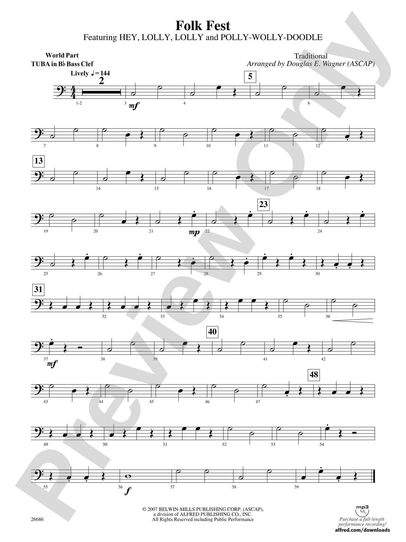 Folk Fest: (wp) B-flat Tuba B.C.