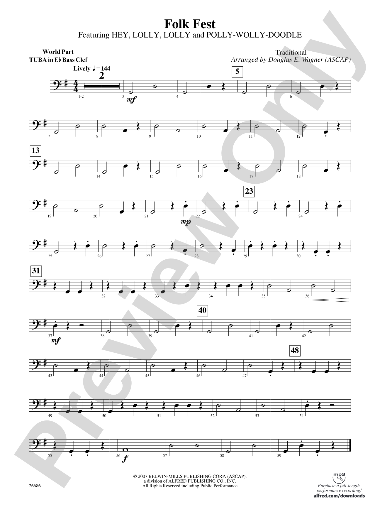 Folk Fest: (wp) E-flat Tuba B.C.