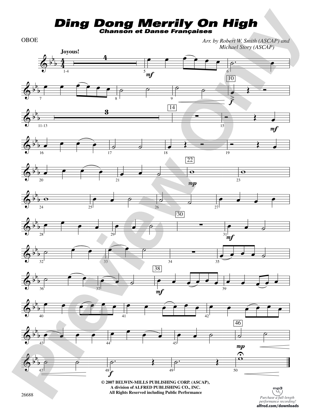 Ding Dong Merrily on High: Oboe