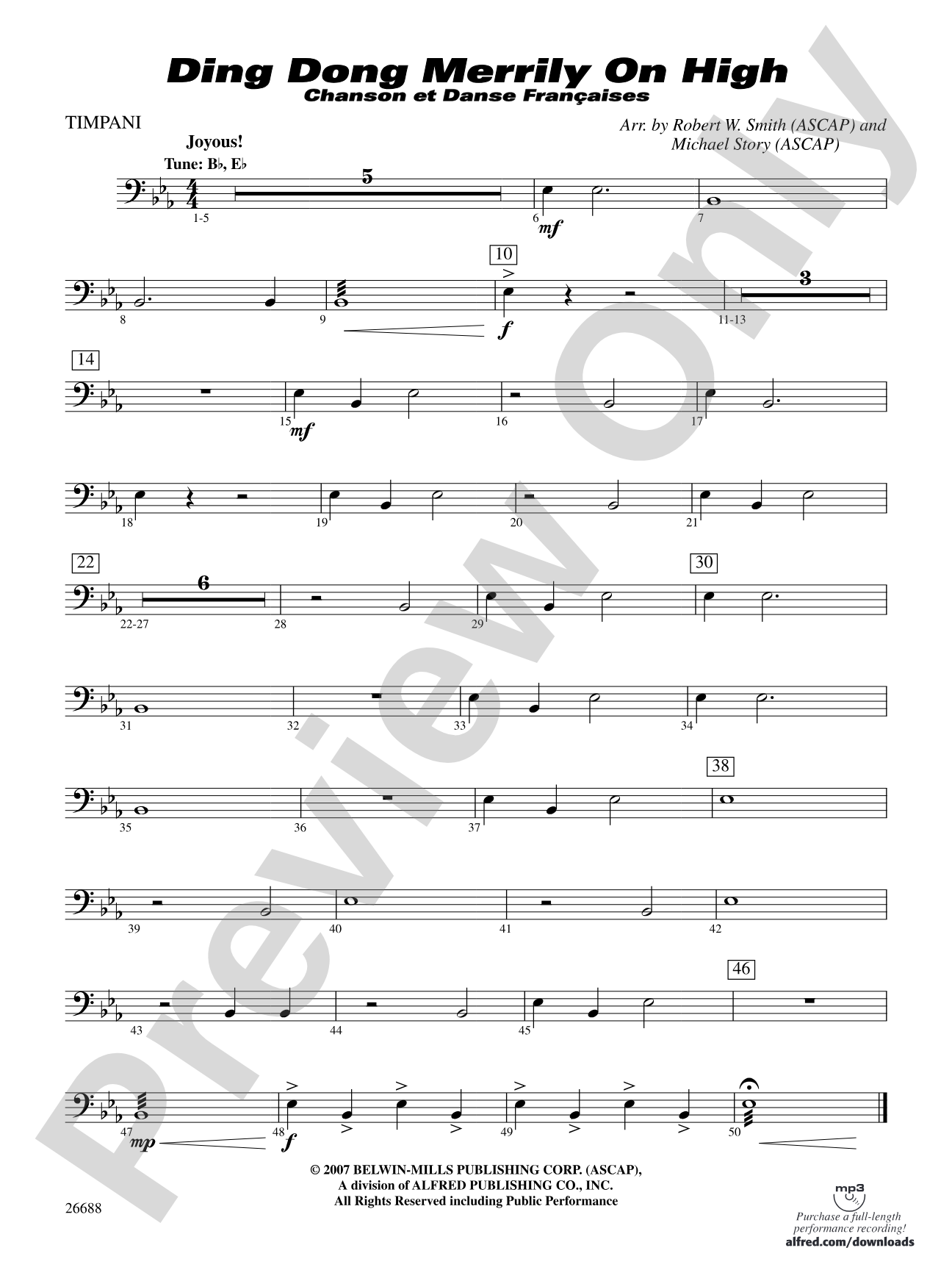 Ding Dong Merrily on High: Timpani