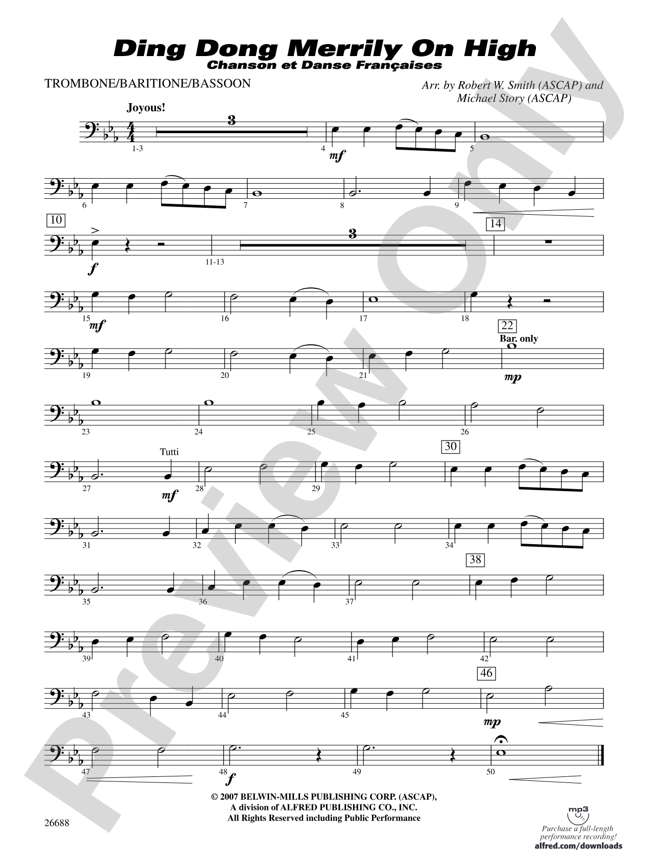 Ding Dong Merrily on High: 1st Trombone