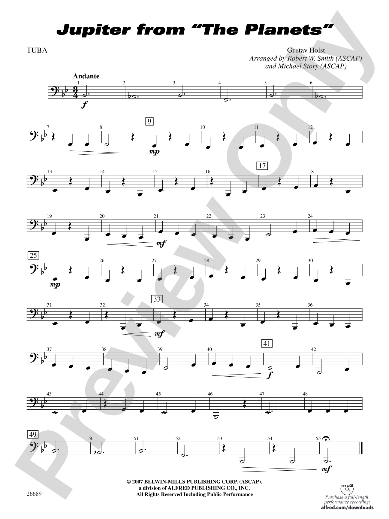 Jupiter (from The Planets): Tuba