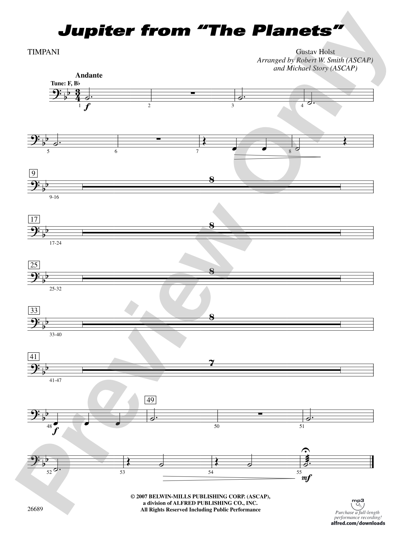 Jupiter (from The Planets): Timpani