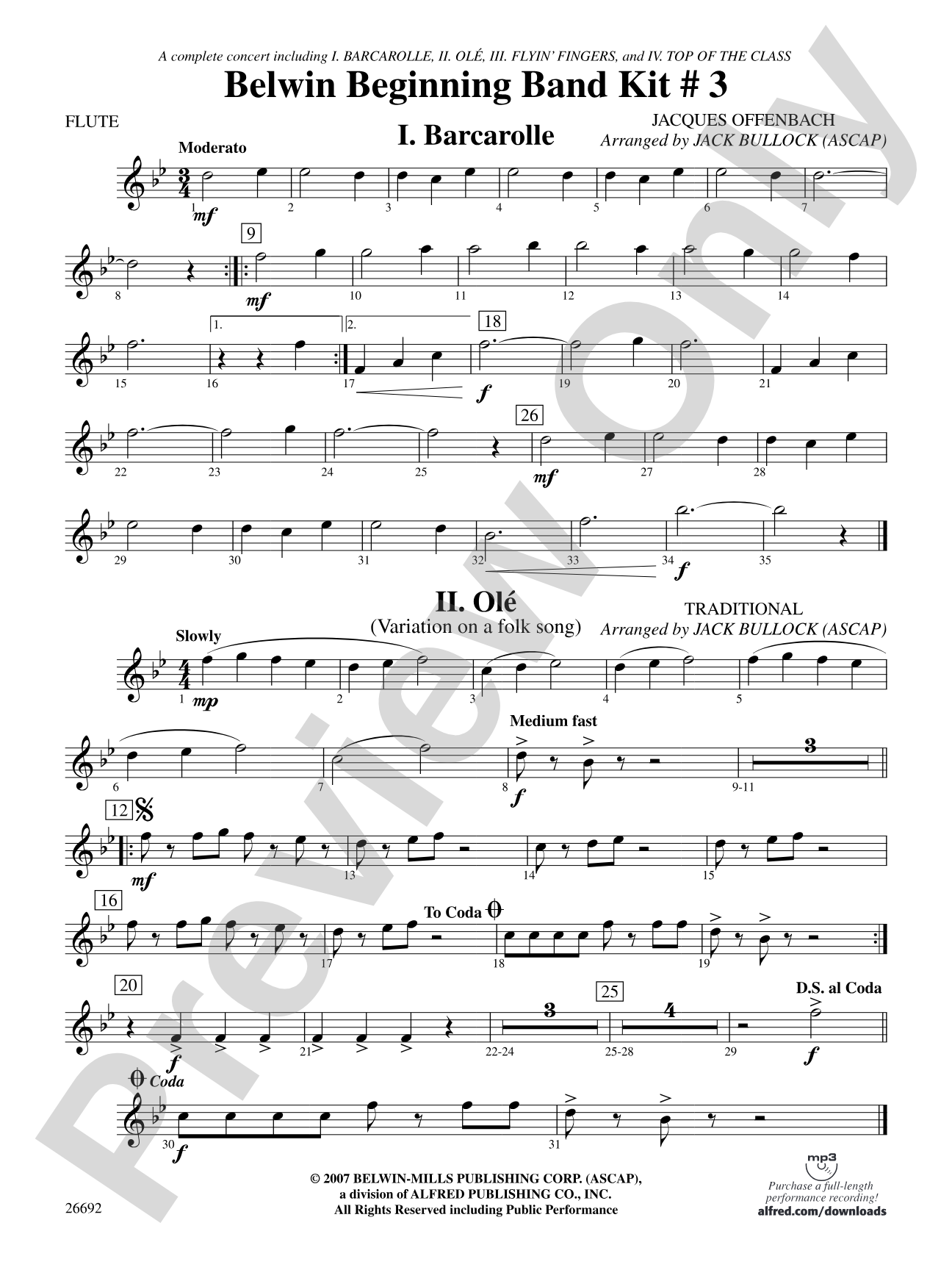 Belwin Beginning Band Kit #3: Flute