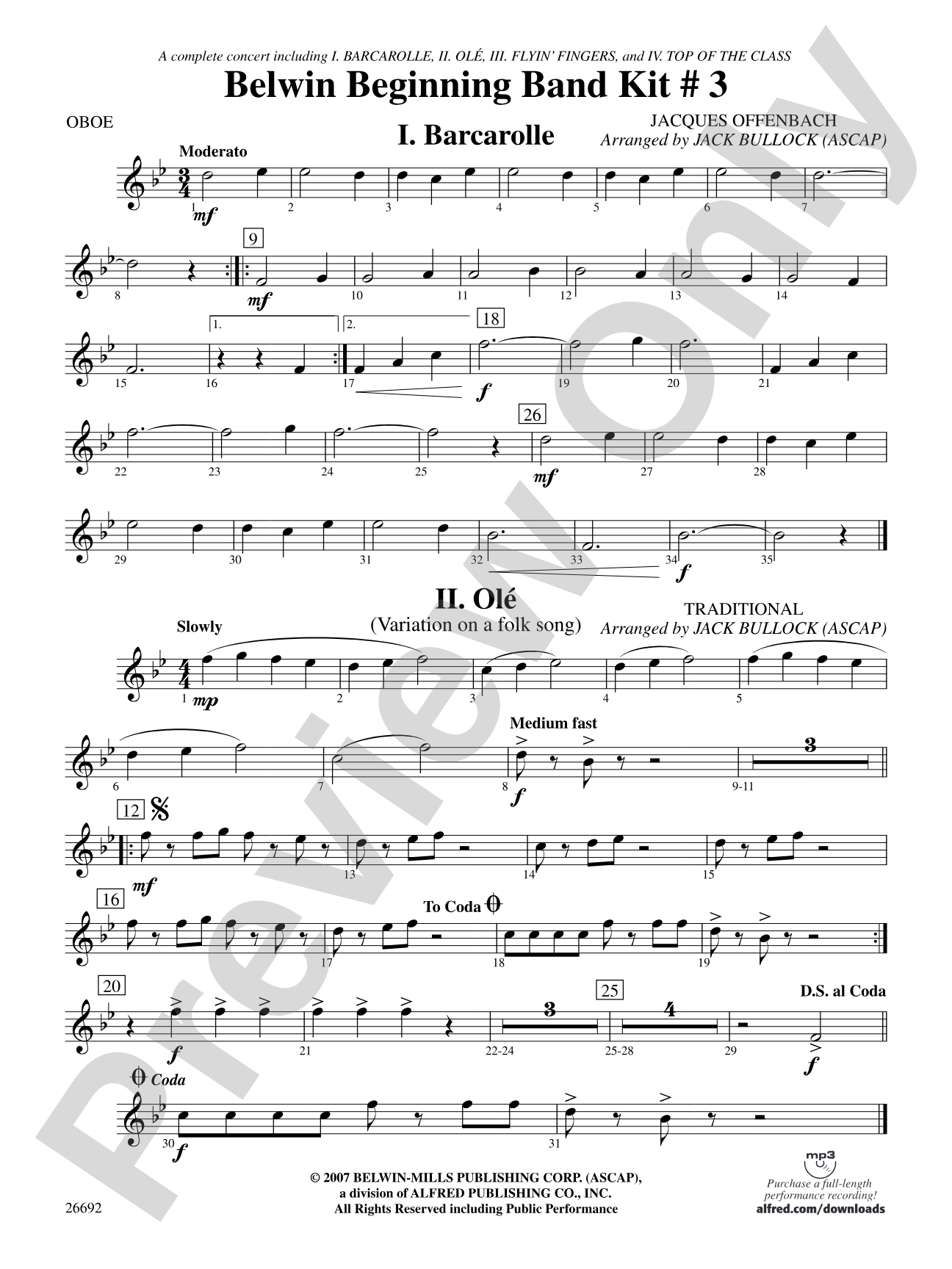 Belwin Beginning Band Kit #3: Oboe