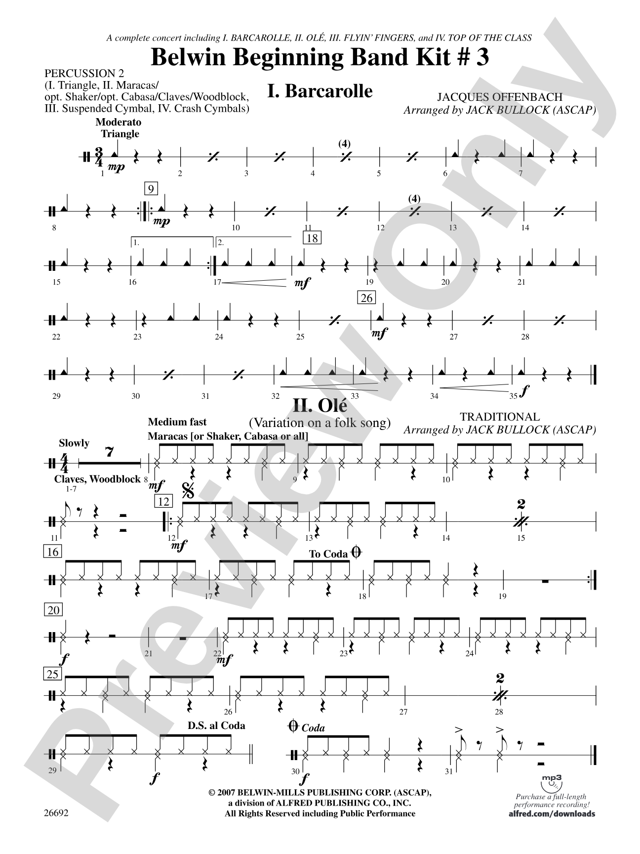 Belwin Beginning Band Kit #3: 2nd Percussion