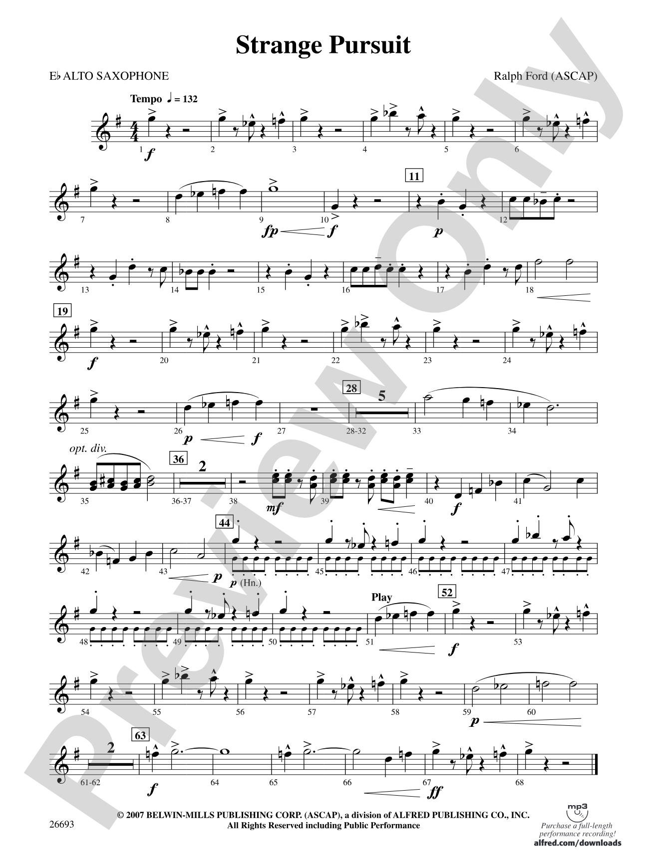 Strange Pursuit: E-flat Alto Saxophone