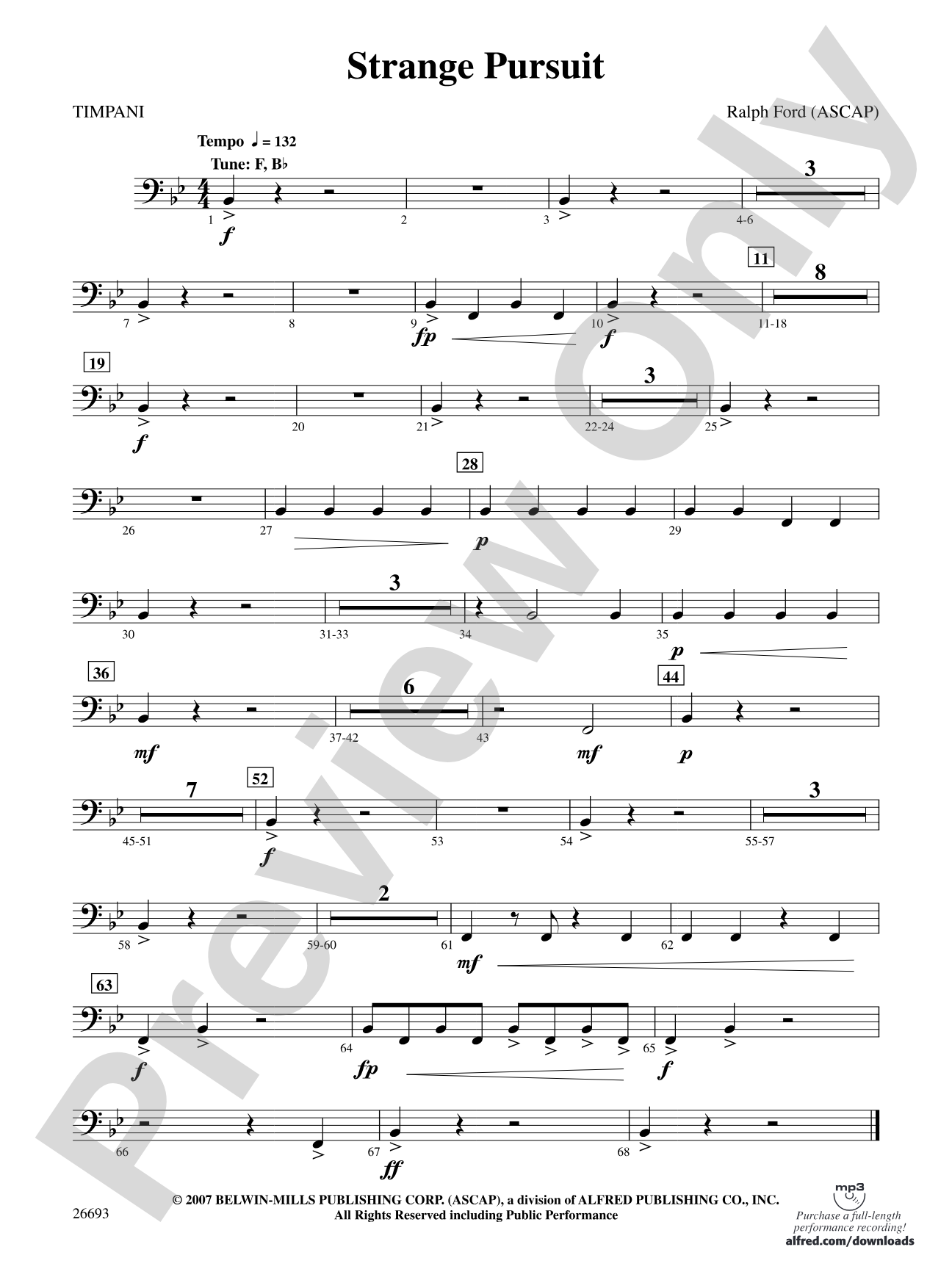 Strange Pursuit: Timpani