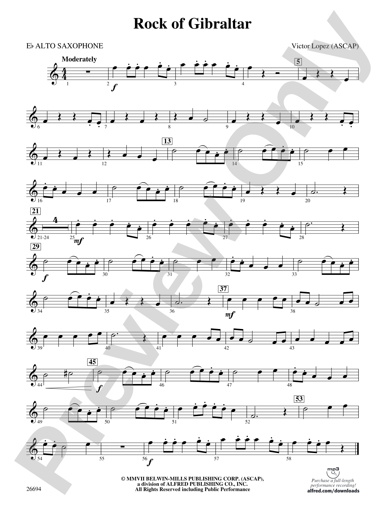Rock of Gibraltar: E-flat Alto Saxophone