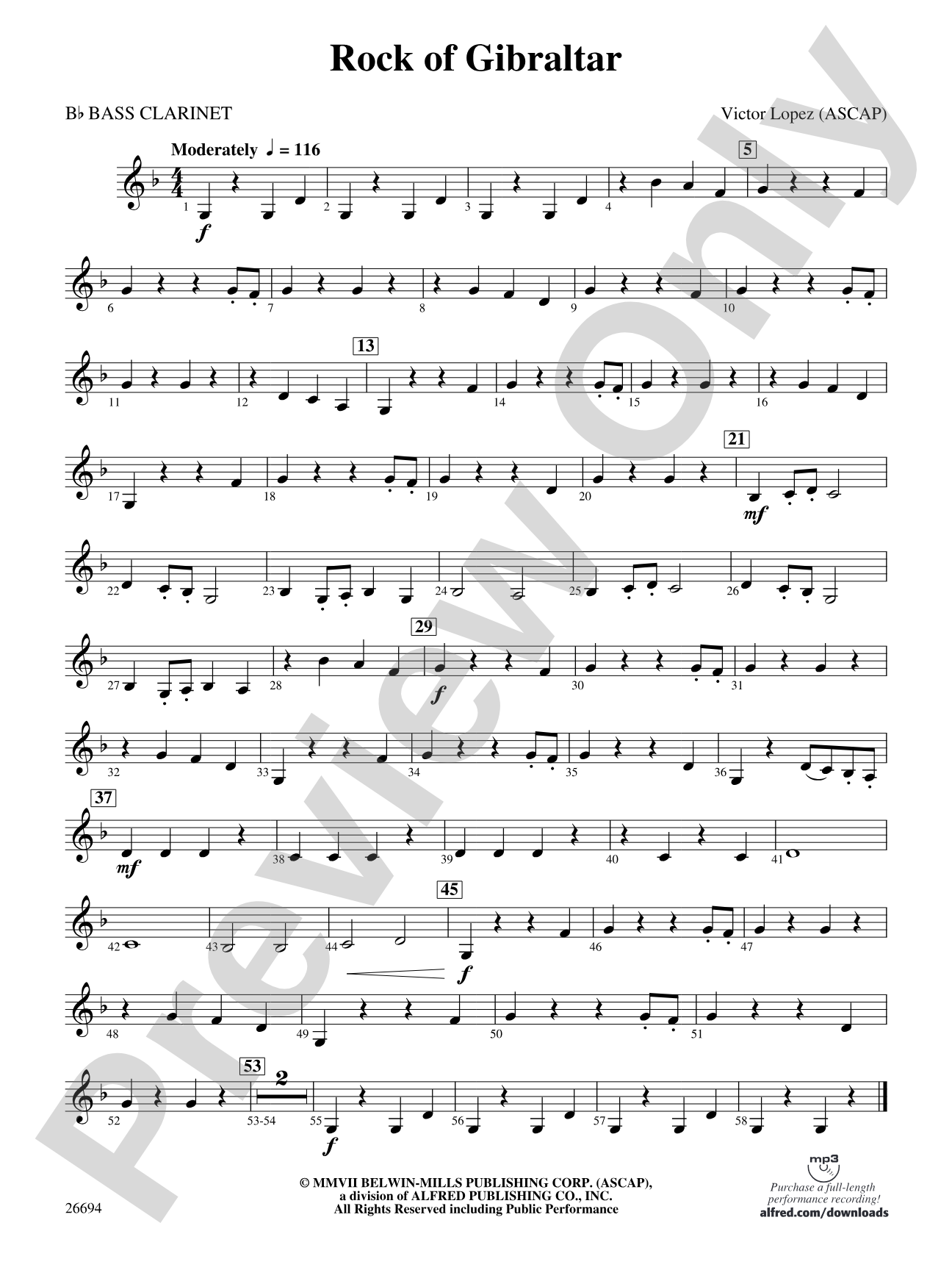 Rock of Gibraltar: B-flat Bass Clarinet