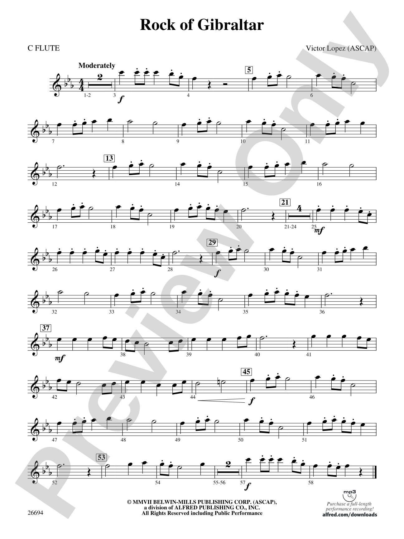 Rock of Gibraltar: Flute