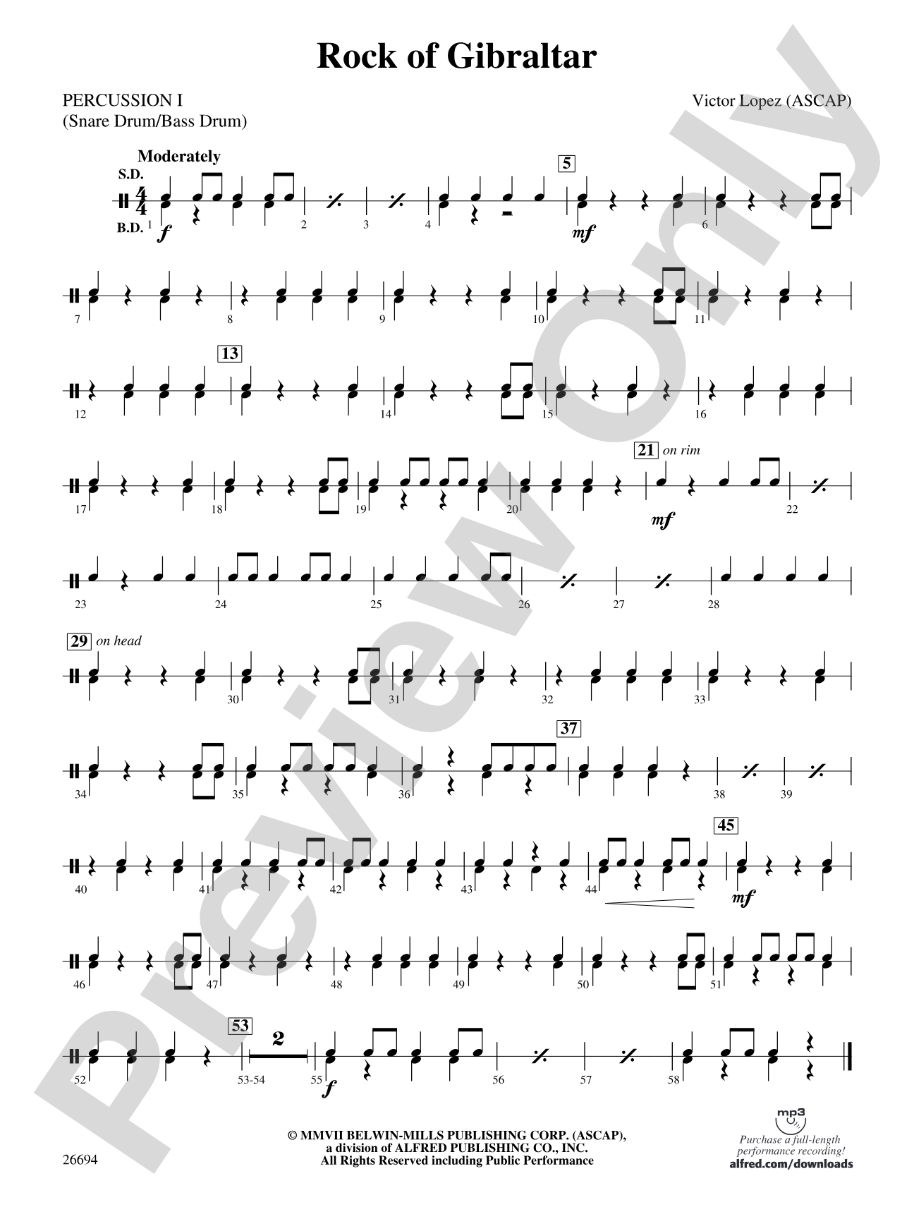 Rock of Gibraltar: 1st Percussion