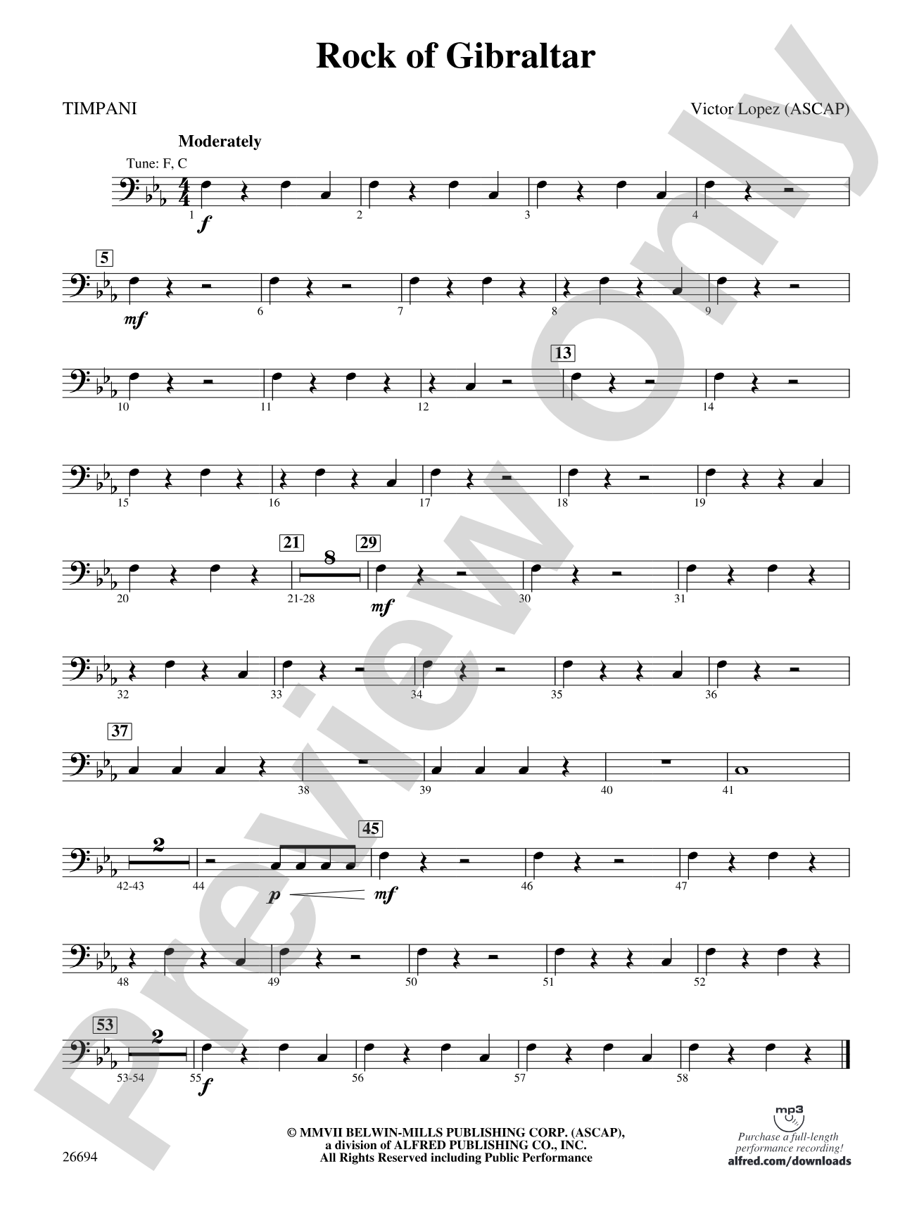 Rock of Gibraltar: Timpani