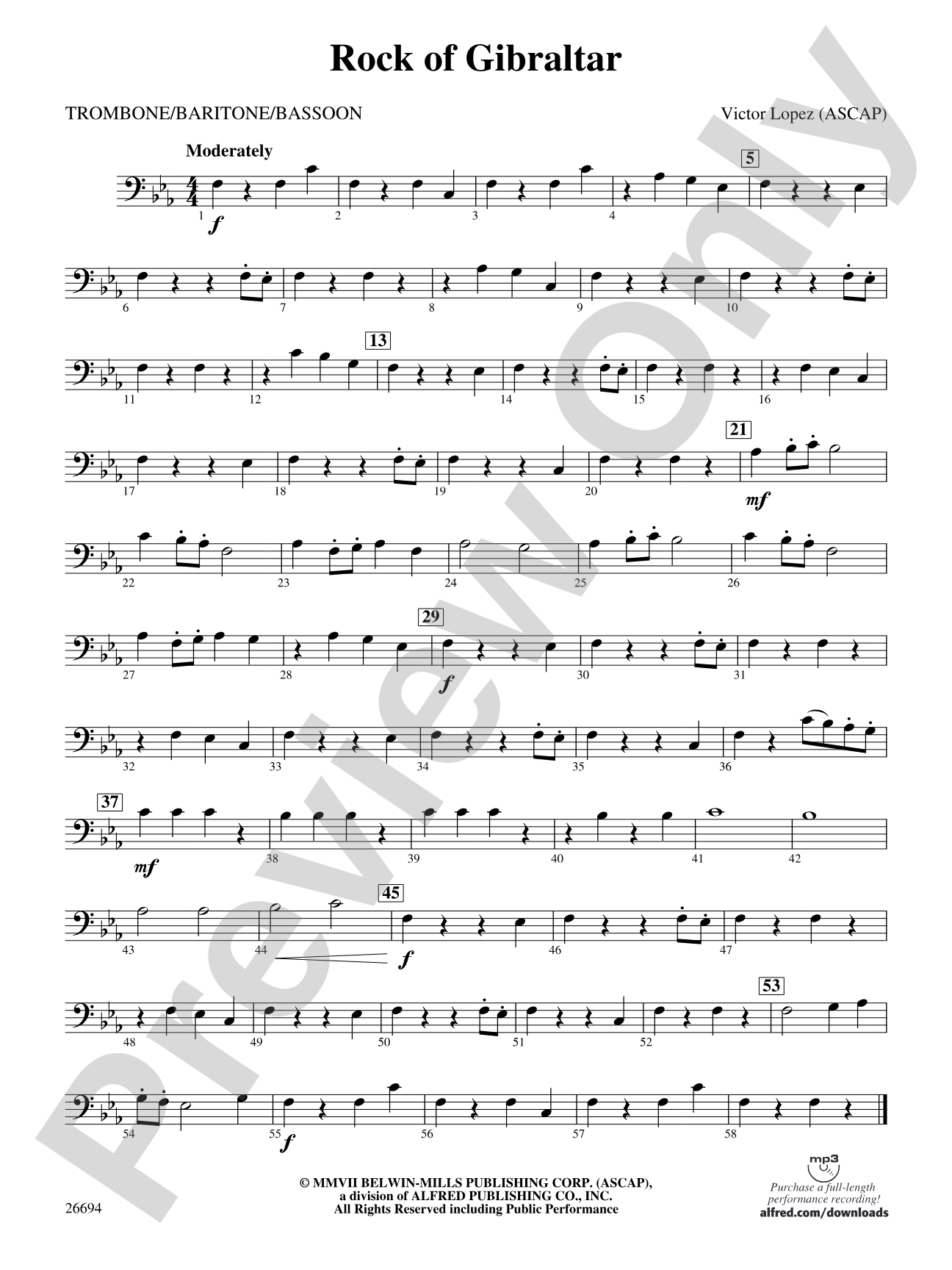 Rock of Gibraltar: 1st Trombone