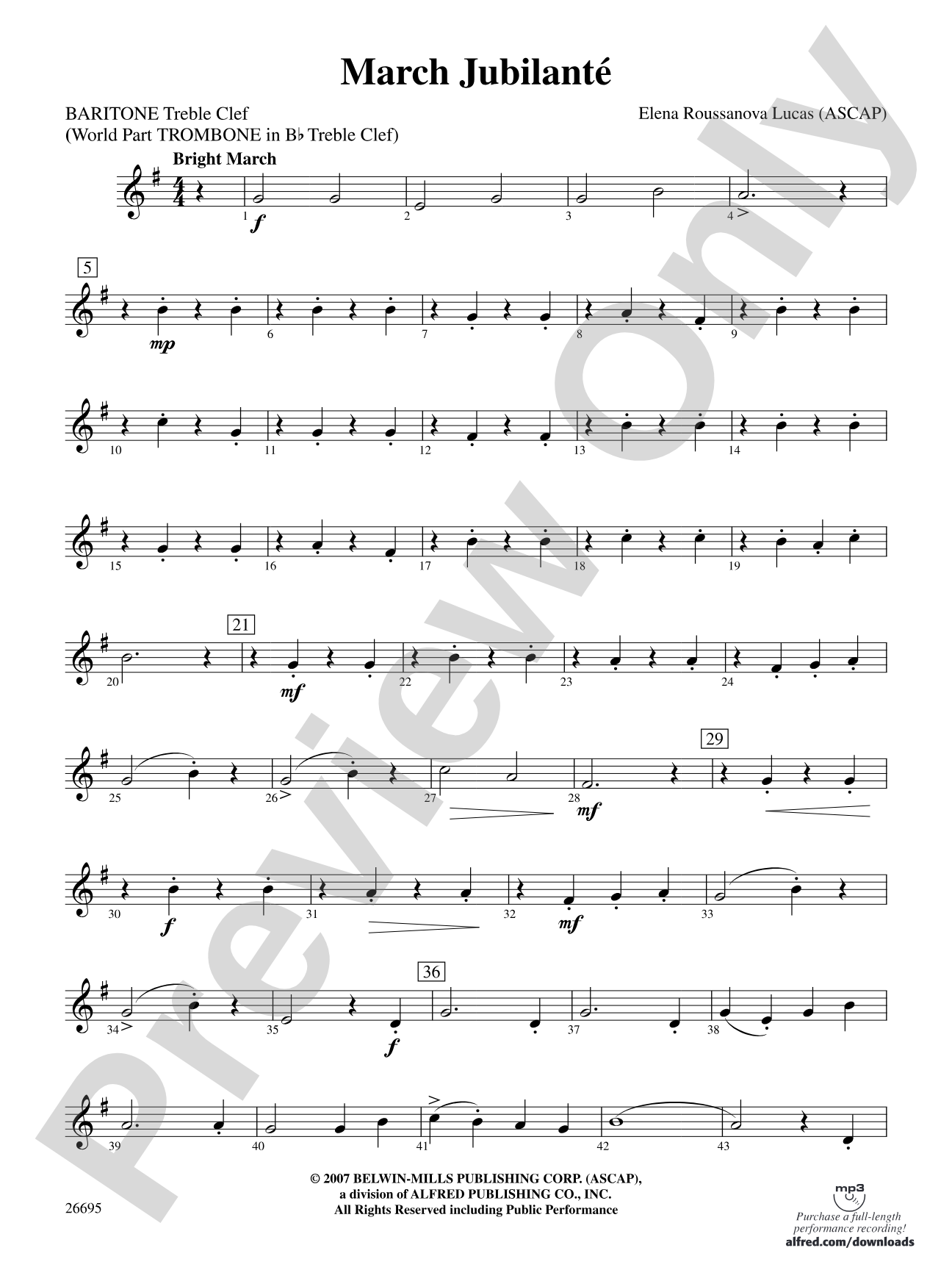 March Jubilante: Baritone T.C.
