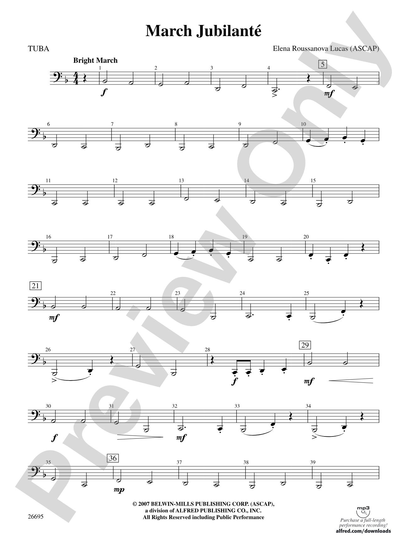 March Jubilante: Tuba