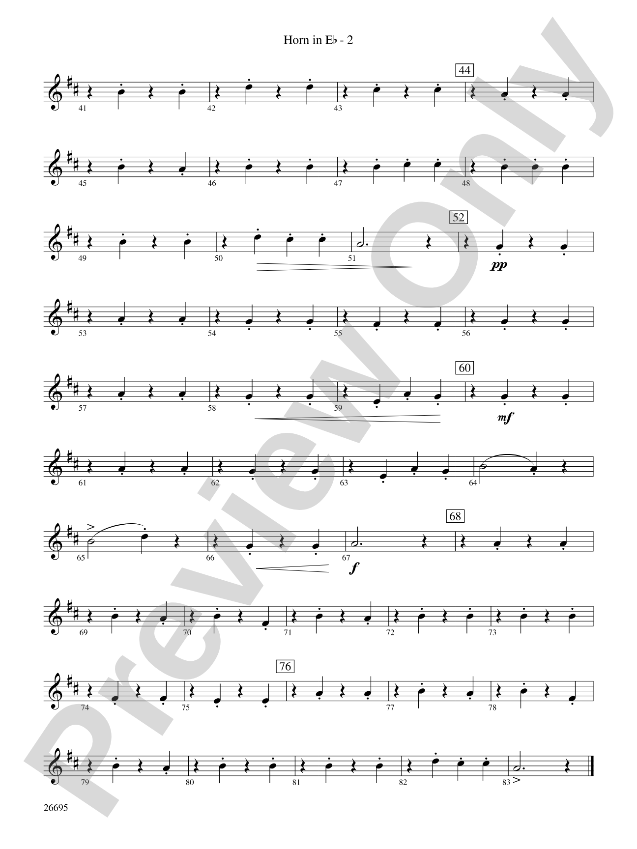 March Jubilante: (wp) 1st Horn in E-flat