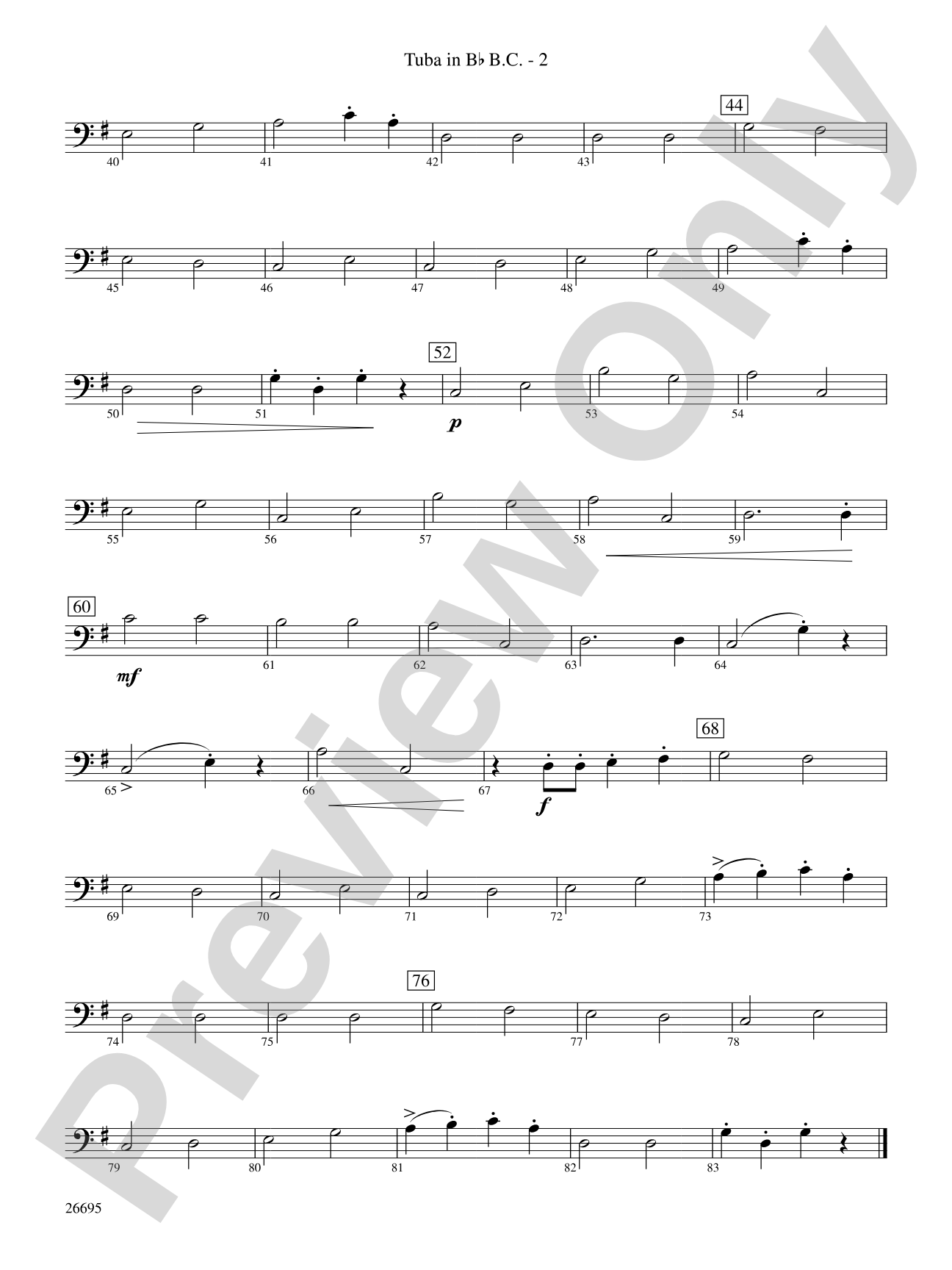 March Jubilante: (wp) B-flat Tuba B.C.