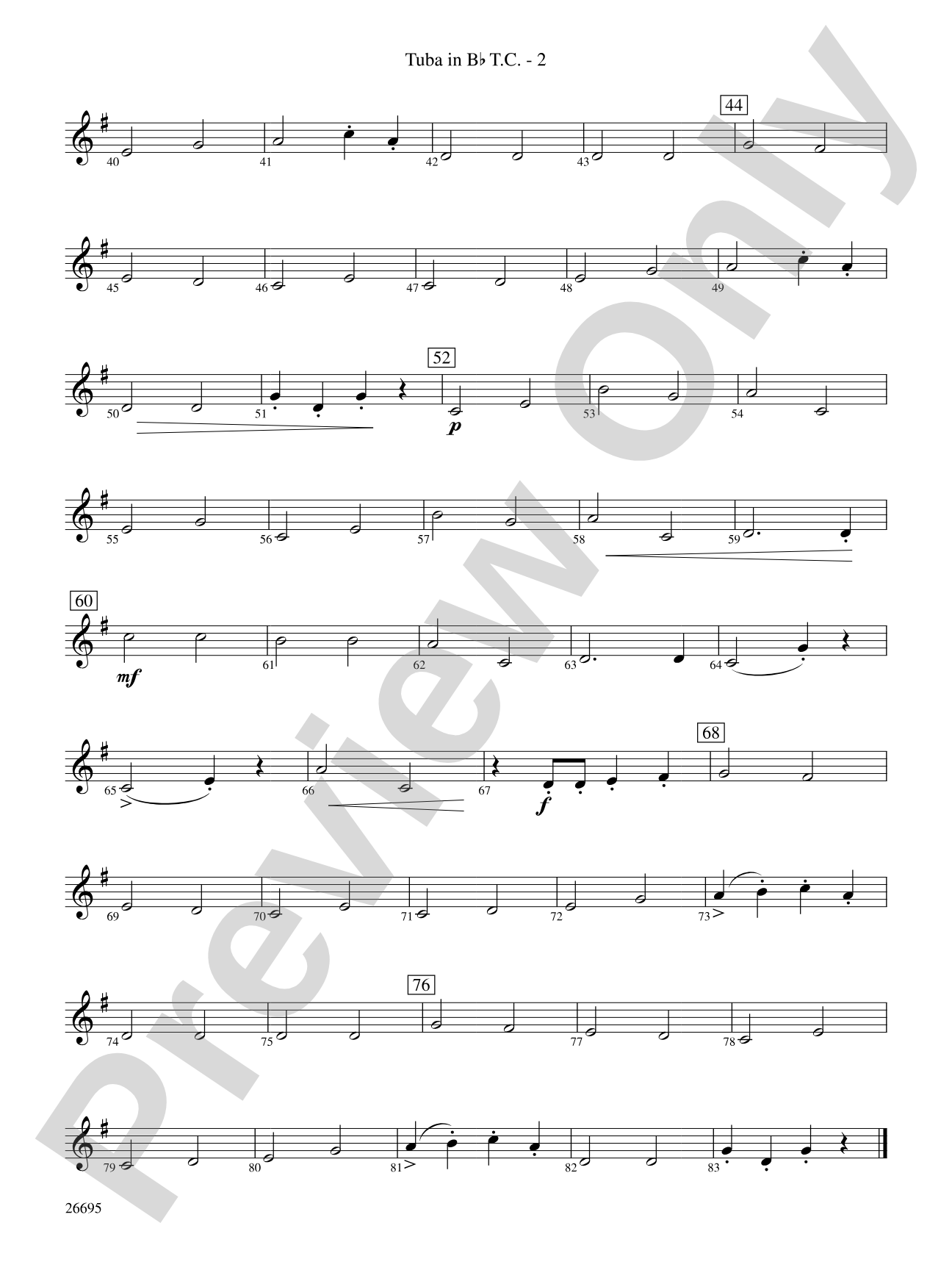 March Jubilante: (wp) B-flat Tuba T.C.