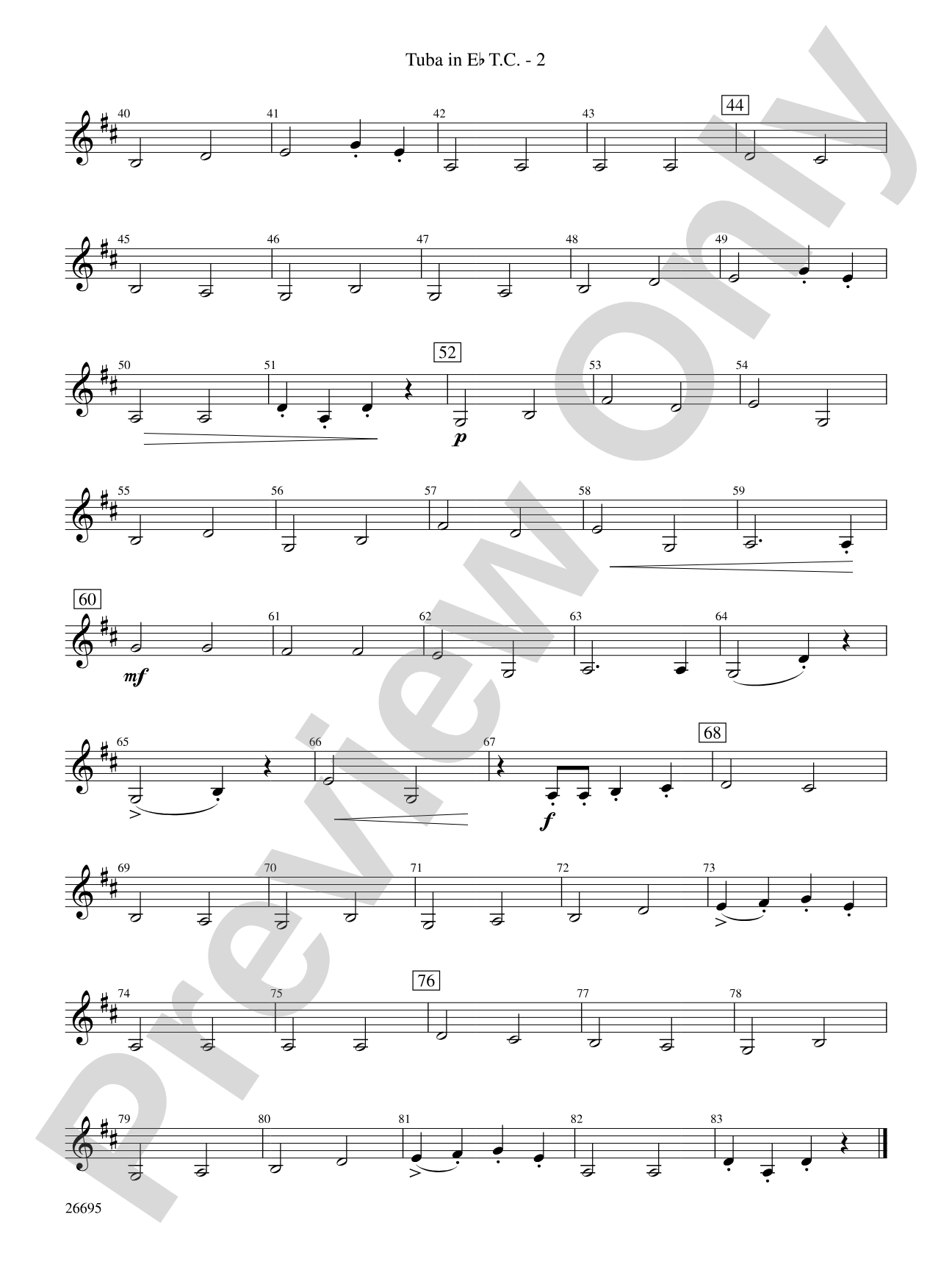 March Jubilante: (wp) E-flat Tuba T.C.