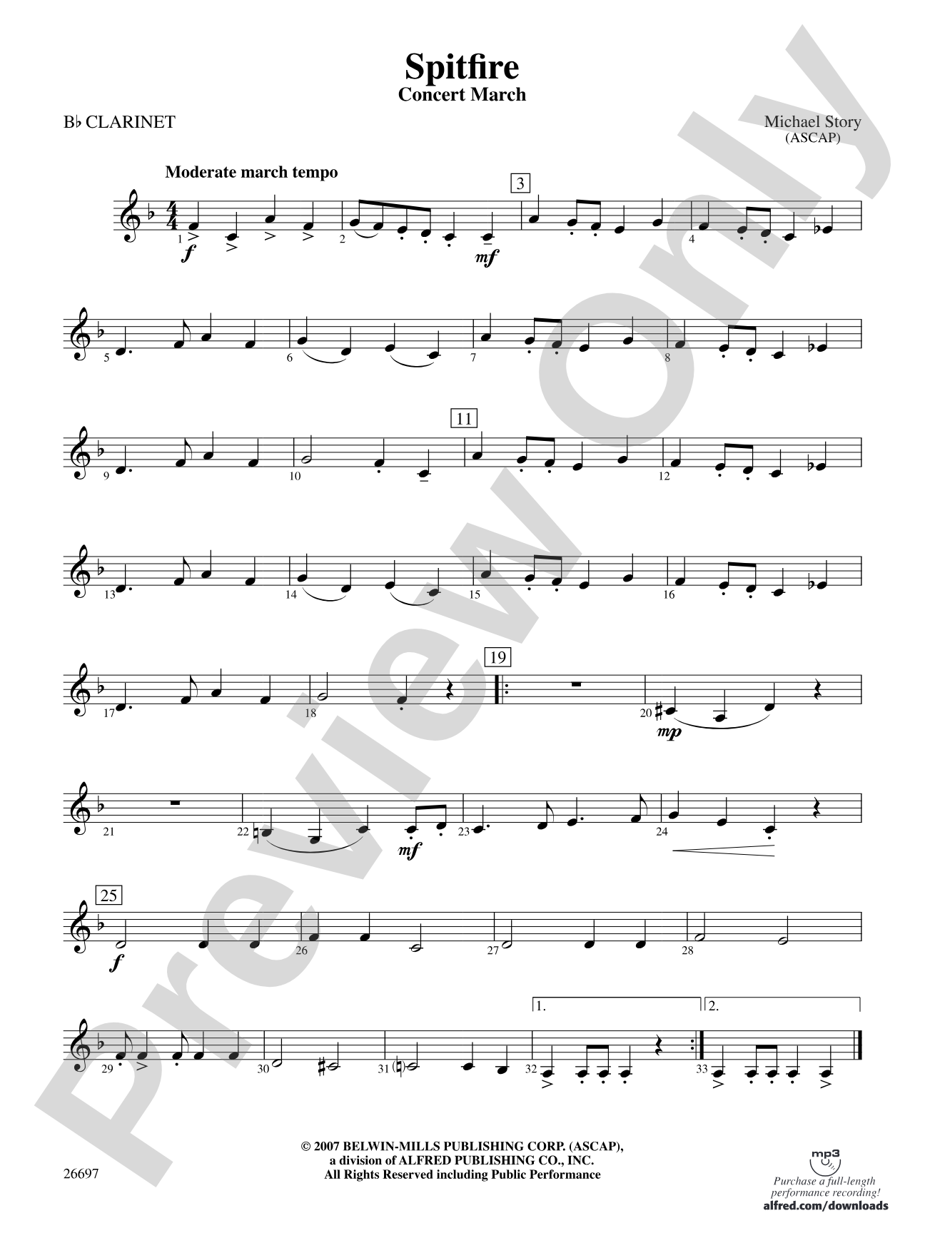 Spitfire: 1st B-flat Clarinet