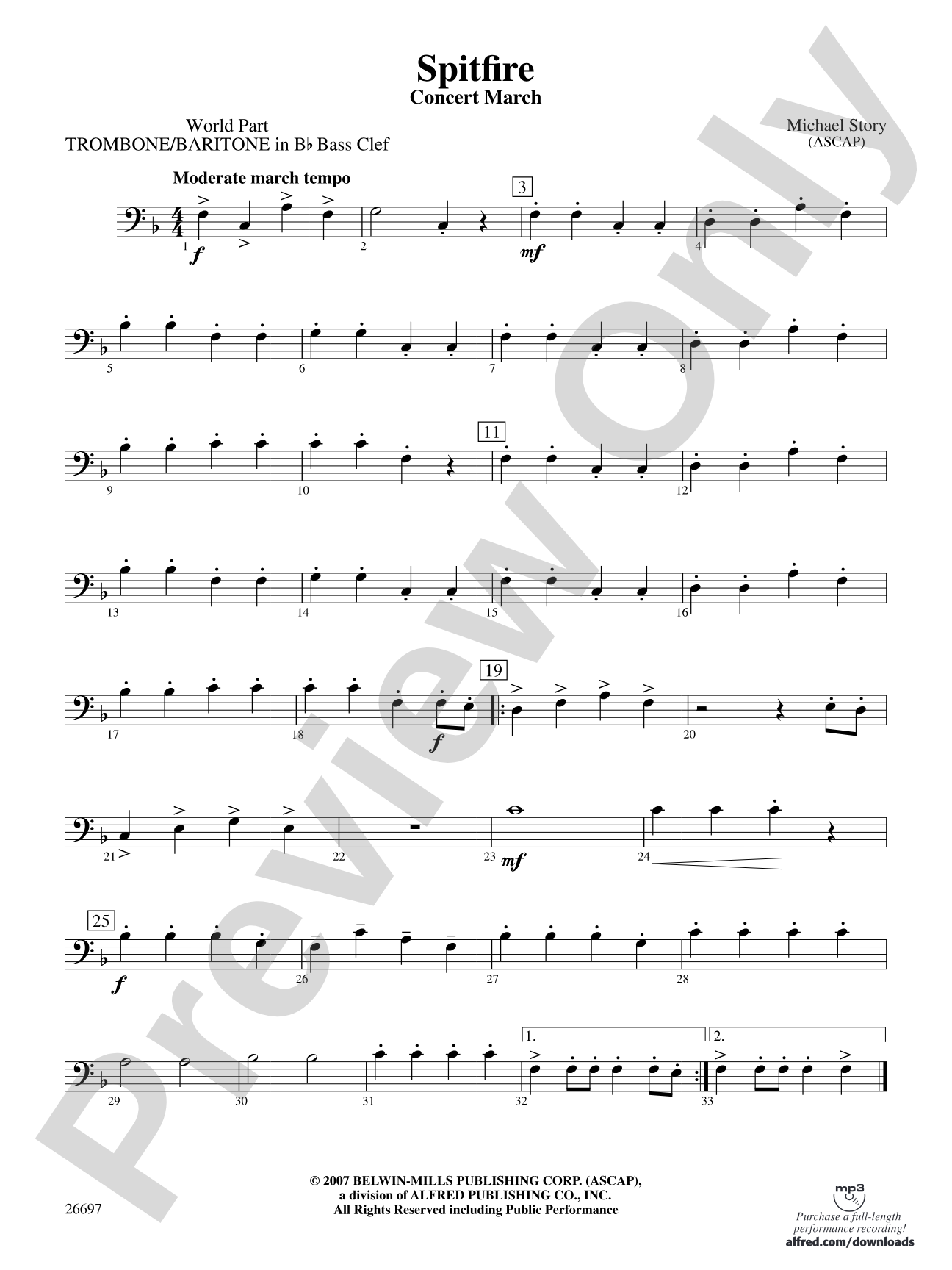 Spitfire: (wp) 1st B-flat Trombone B.C.