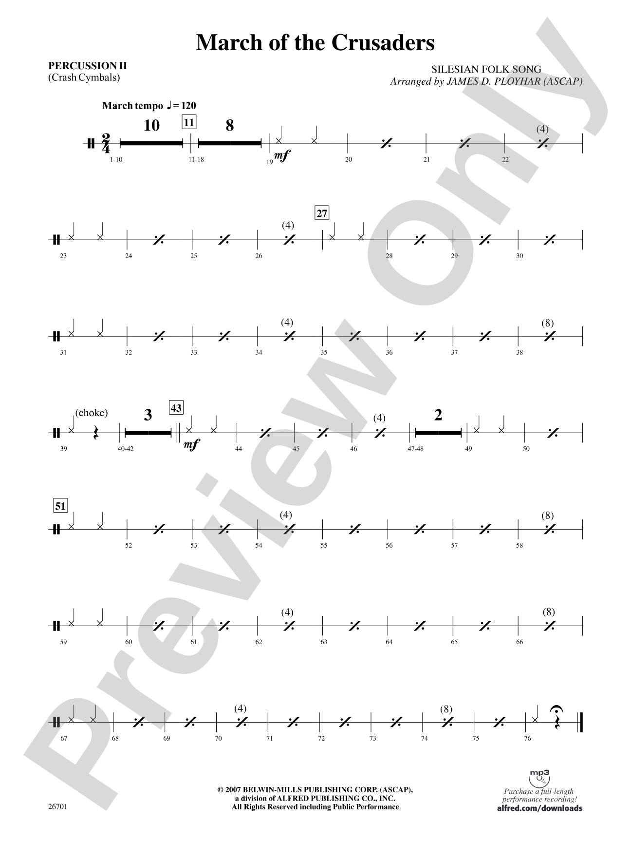 March of the Crusaders: 2nd Percussion