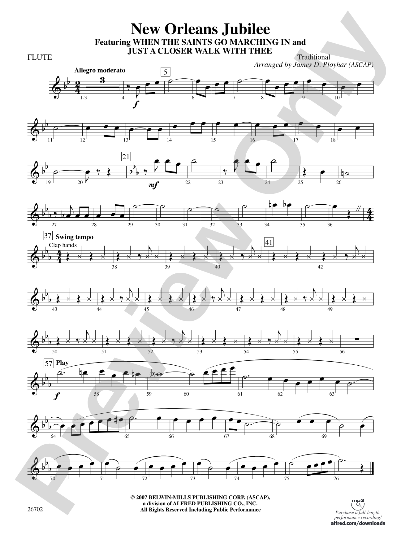 New Orleans Jubilee: Flute