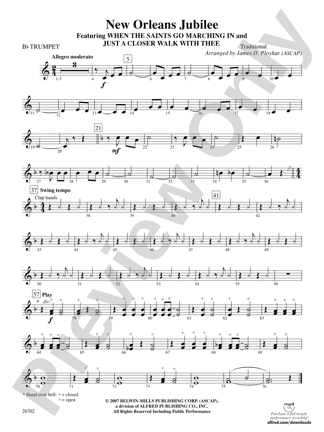 New Orleans Jubilee: 1st B-flat Trumpet