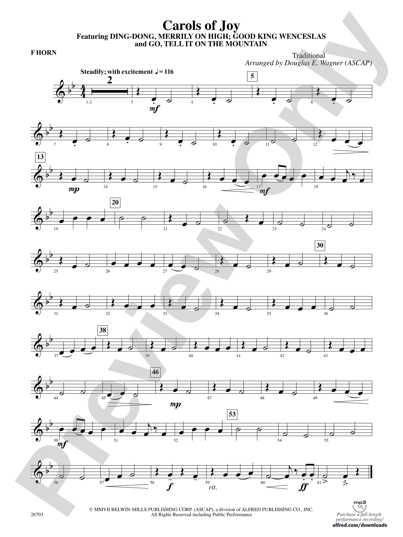 Carols of Joy: 1st F Horn