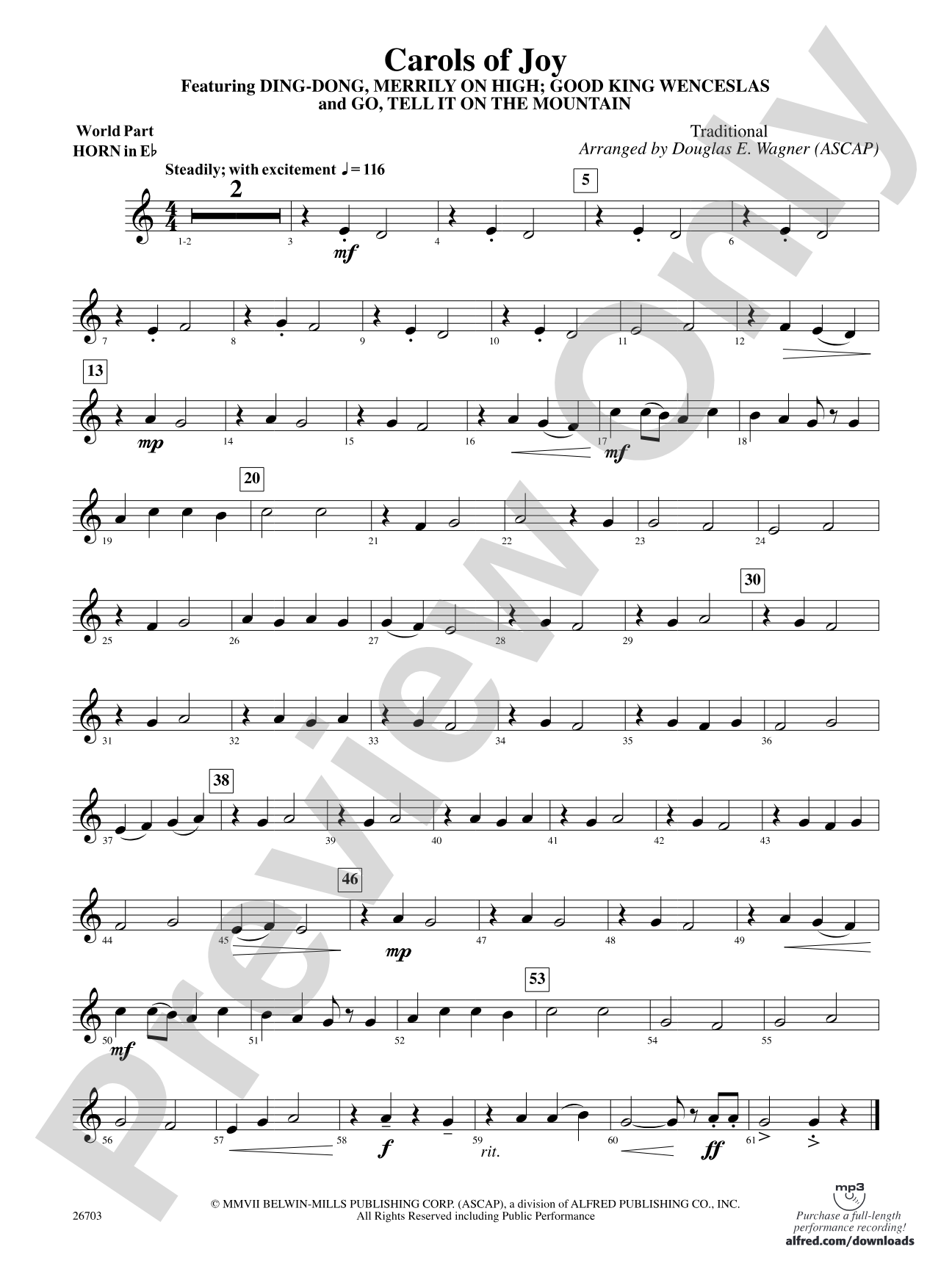 Carols of Joy: (wp) 1st Horn in E-flat